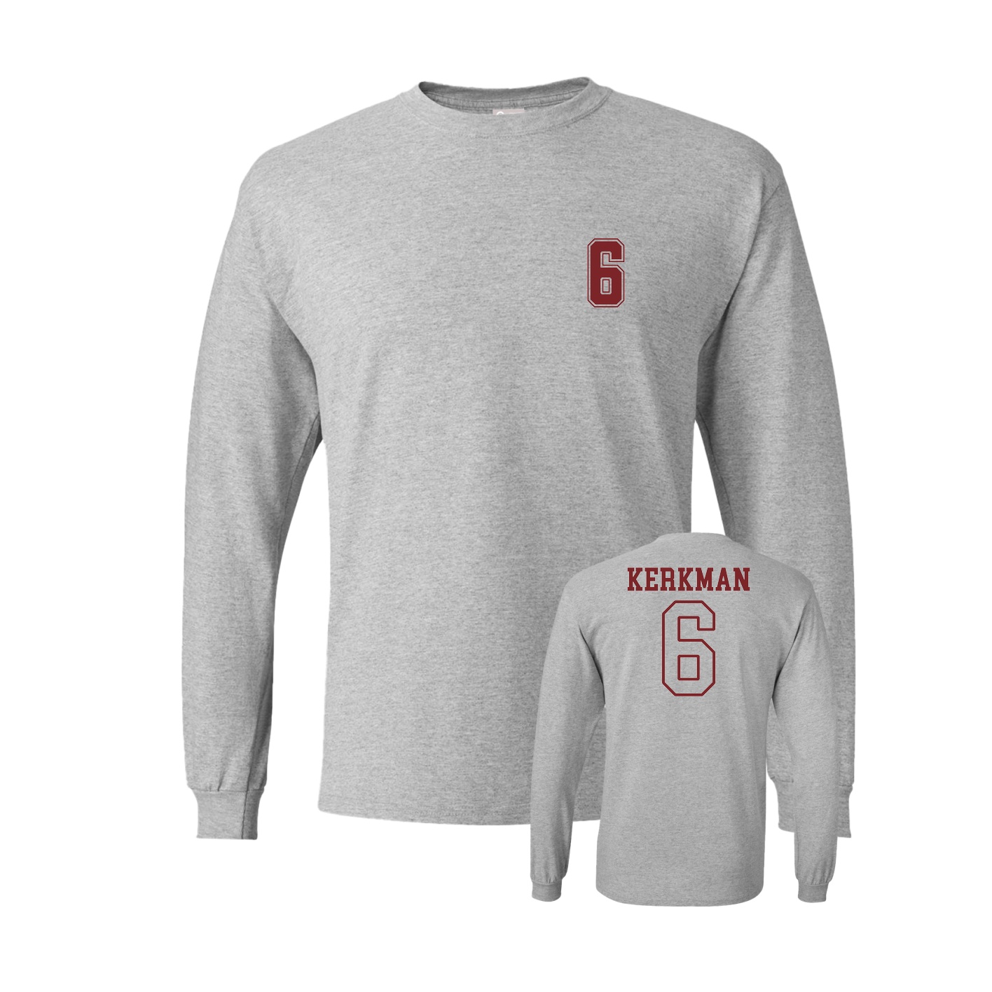 Long Sleeve Tee — Chest Back in Grey