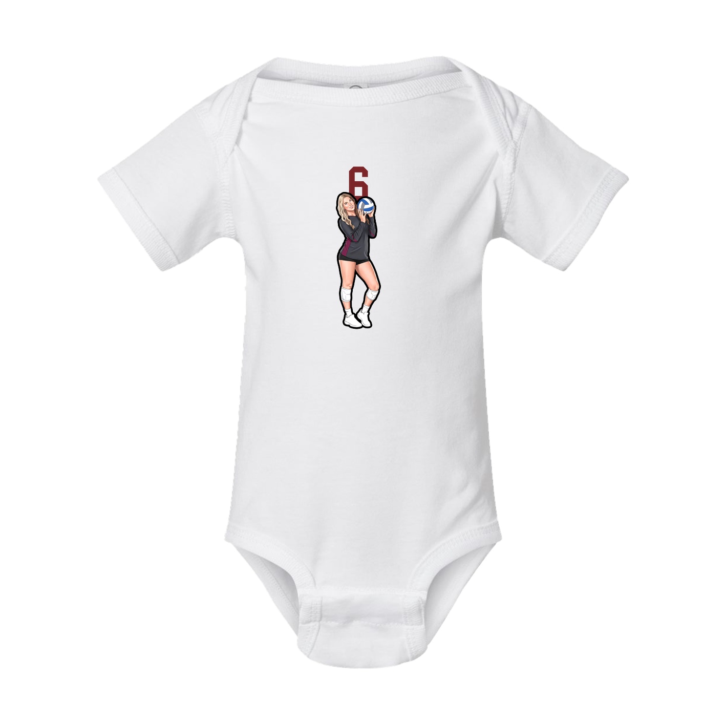 Baby Onesie — Number Top in White