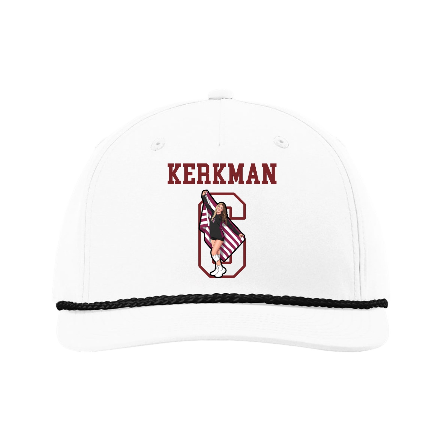 Five-Panel Classic Rope Cap — Shirsey in White
