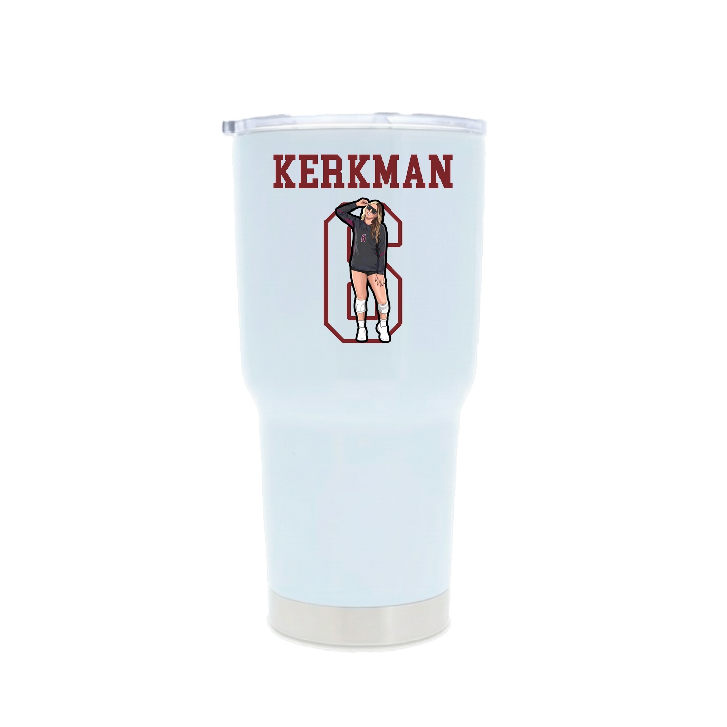 30oz Stainless Steel Tumbler — Shirsey in White