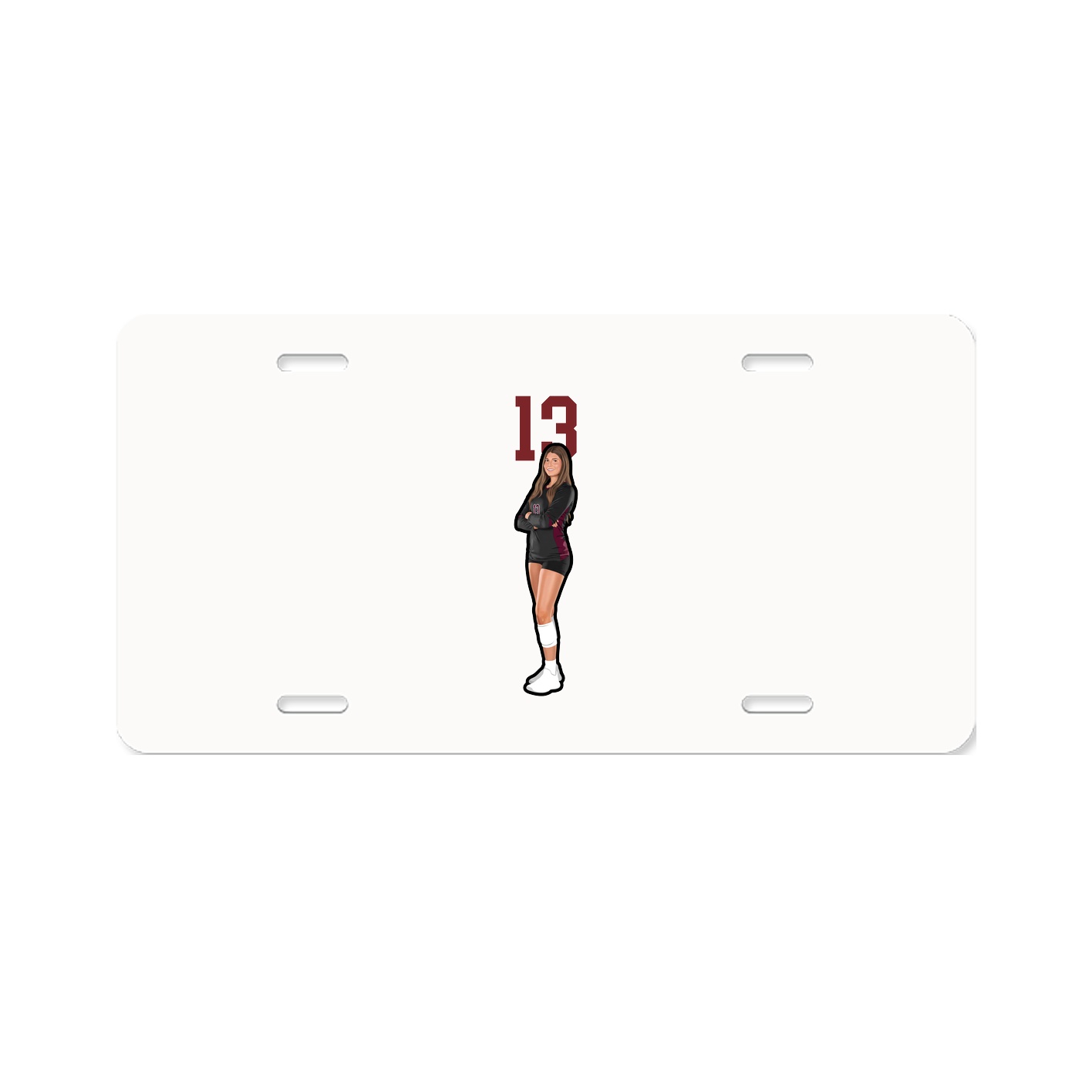License Plate — Number Top in Classic
