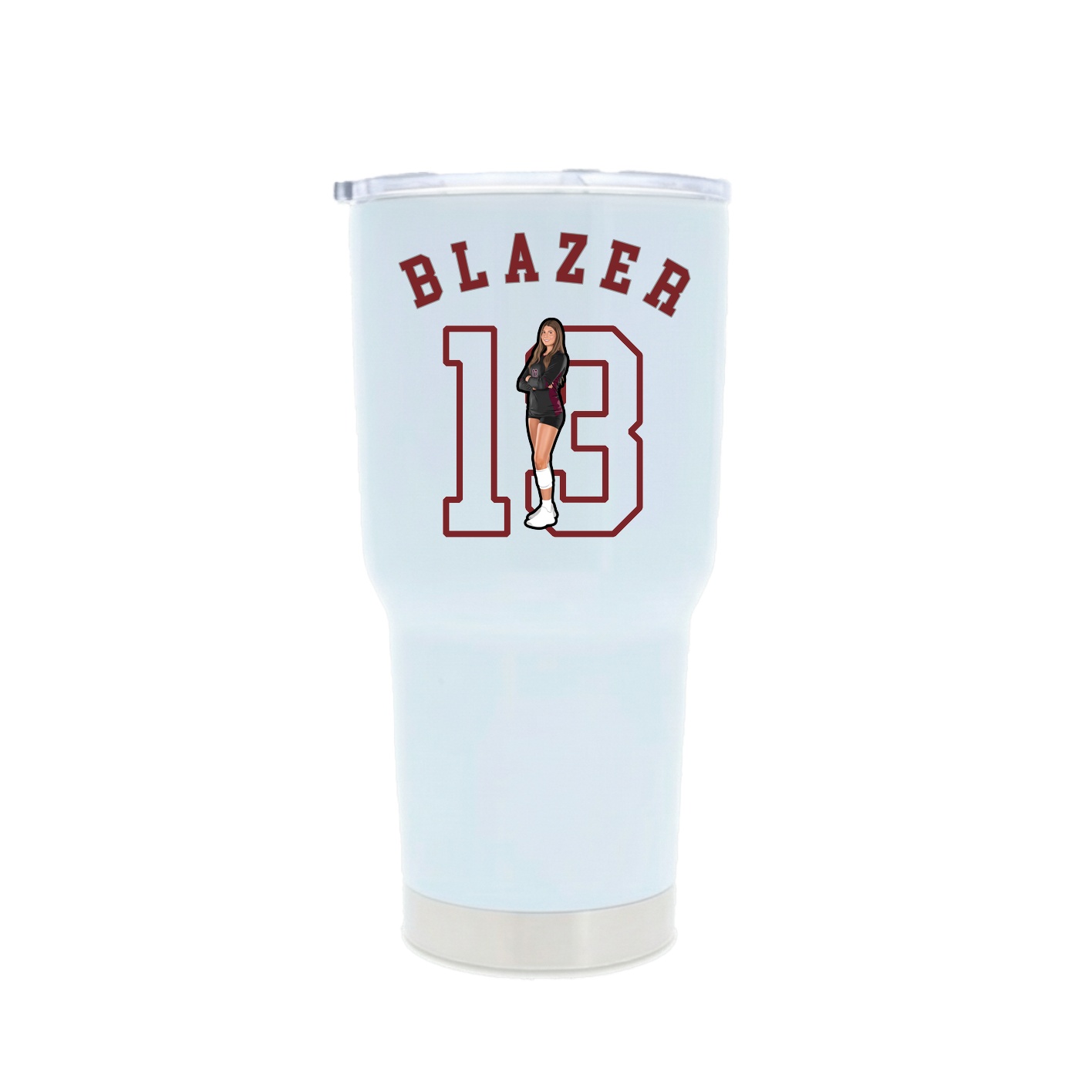 30oz Stainless Steel Tumbler — Shirsey Arch in White