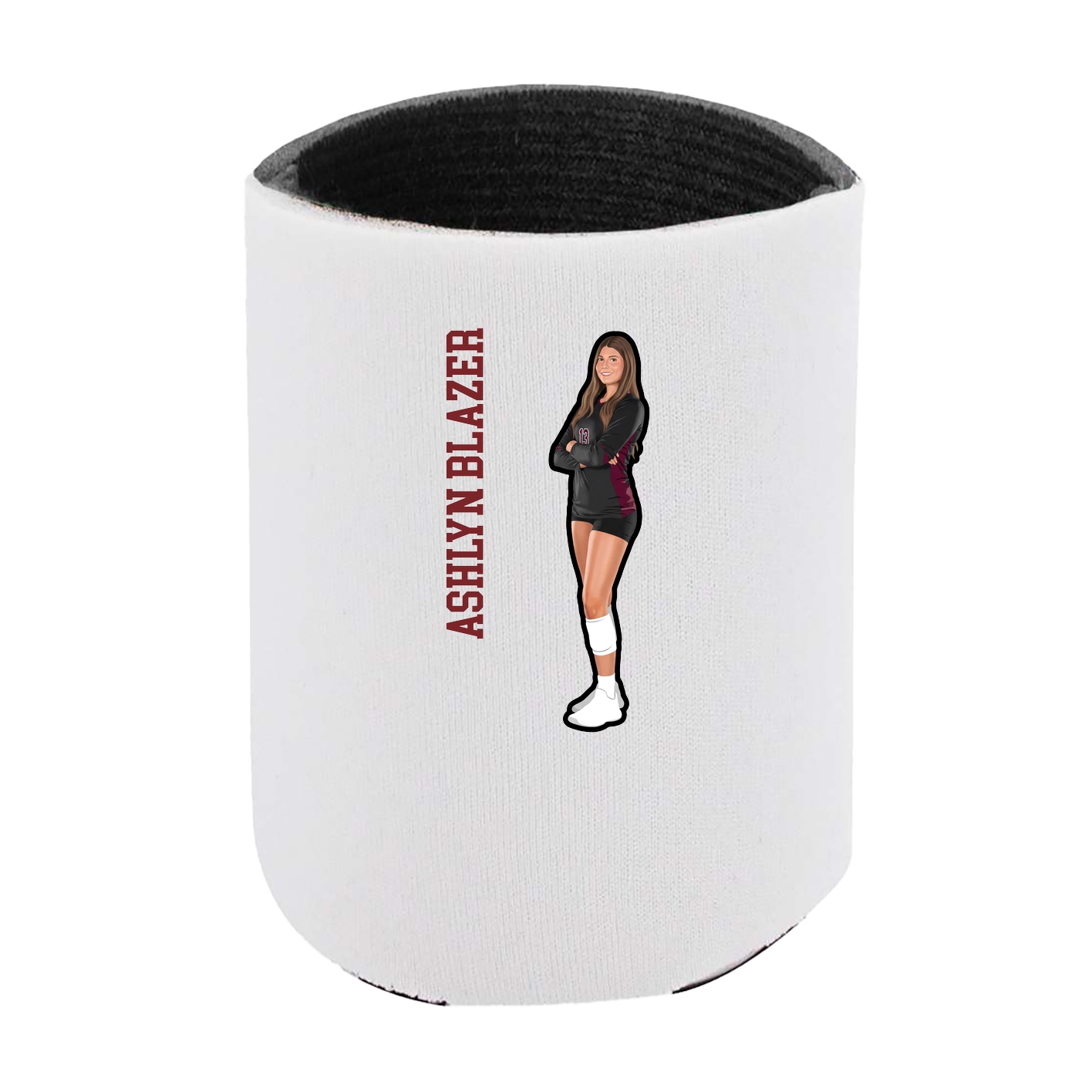 Can Holder — Name Vertical in White