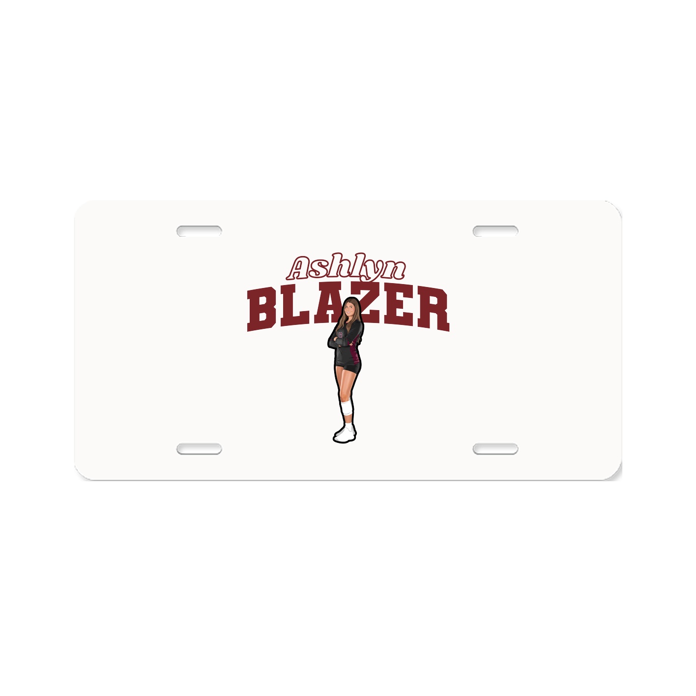License Plate — Name Arch in Classic