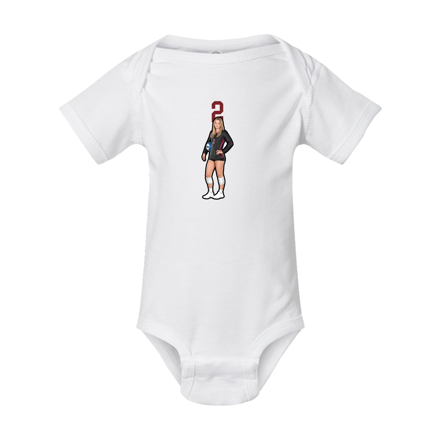 Baby Onesie — Number Top in White
