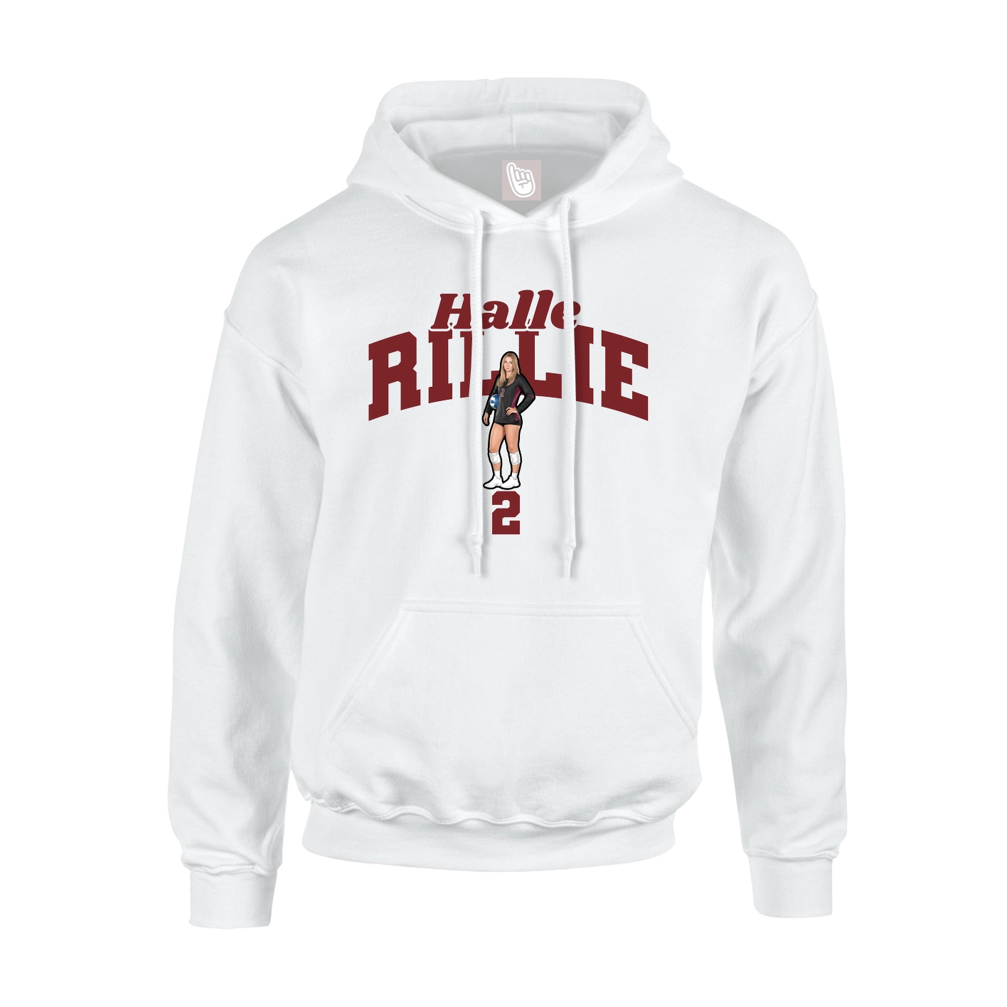 Hoodie — Signature Arch in White