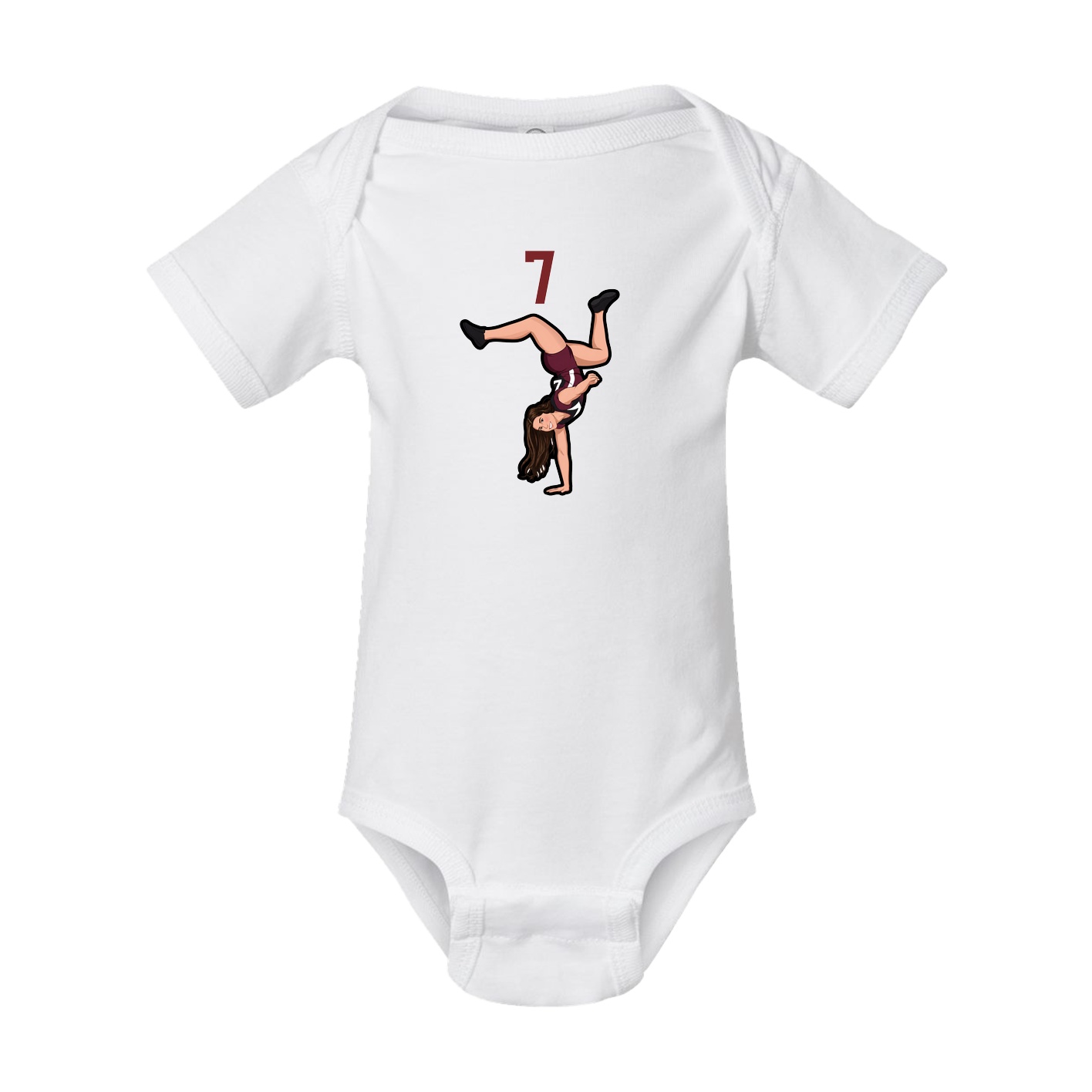 Baby Onesie — Number Top in White