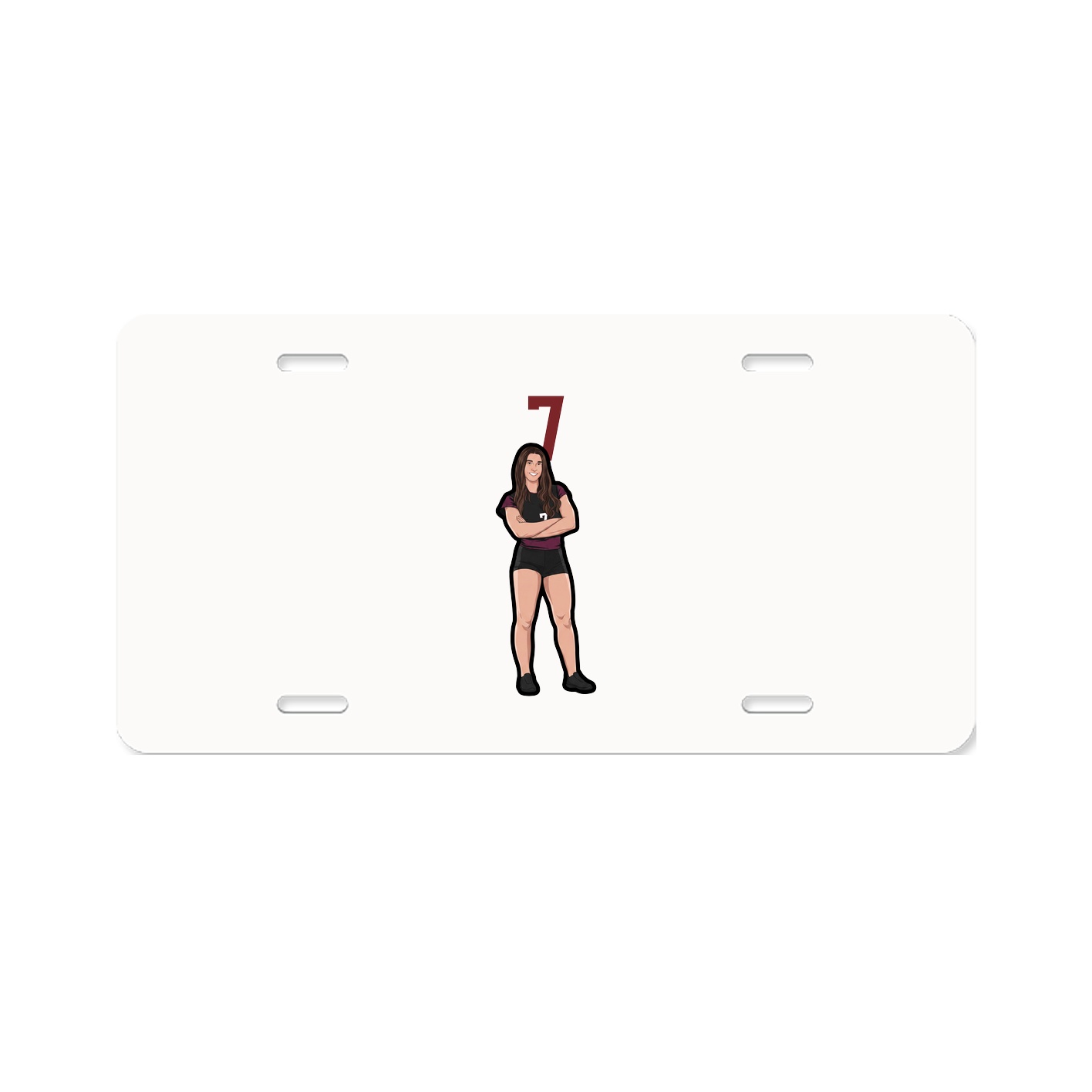 License Plate — Number Top in Classic