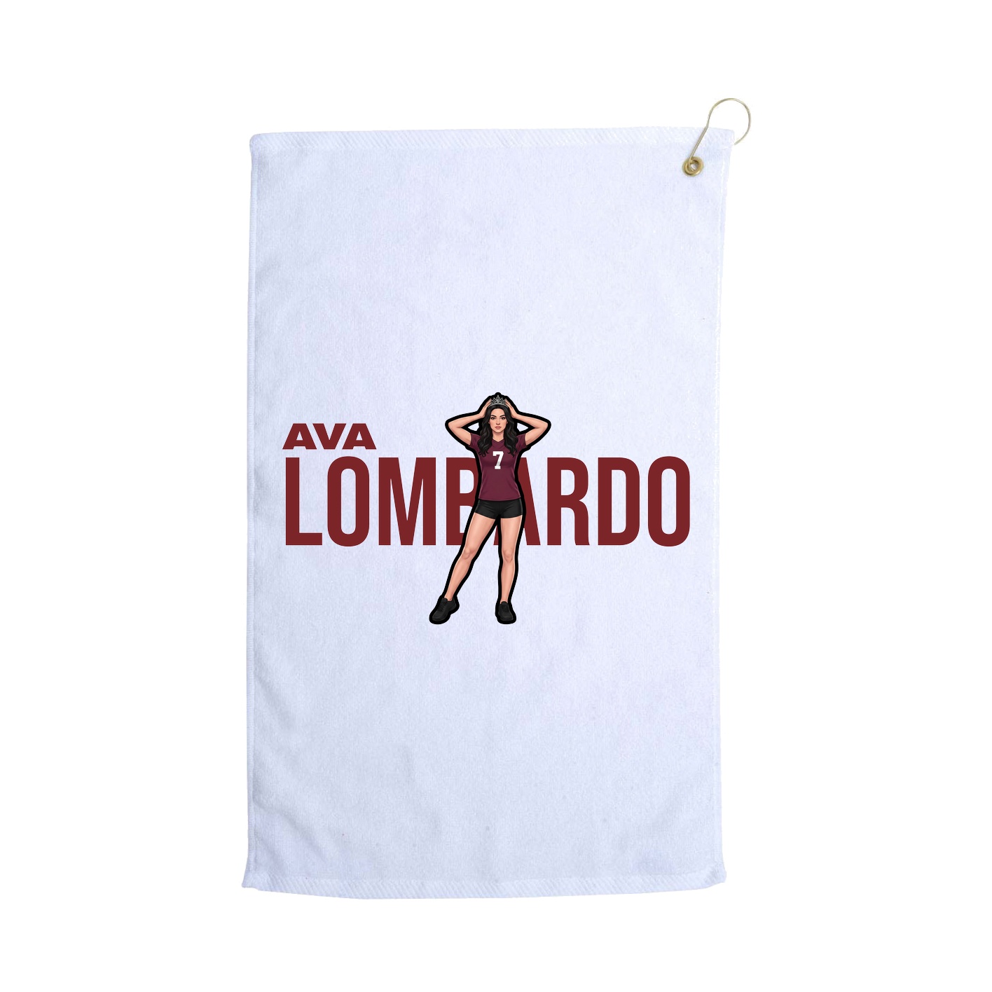 Golf Towel — Player Name in White