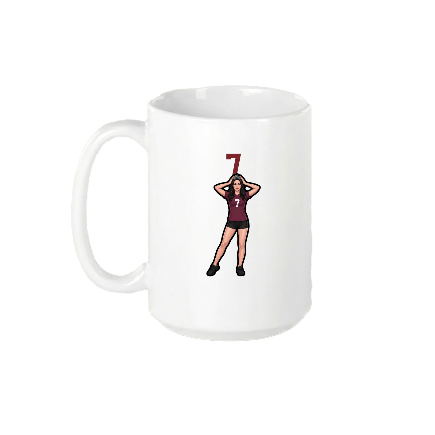 15oz Coffee Mug — Number Top in White