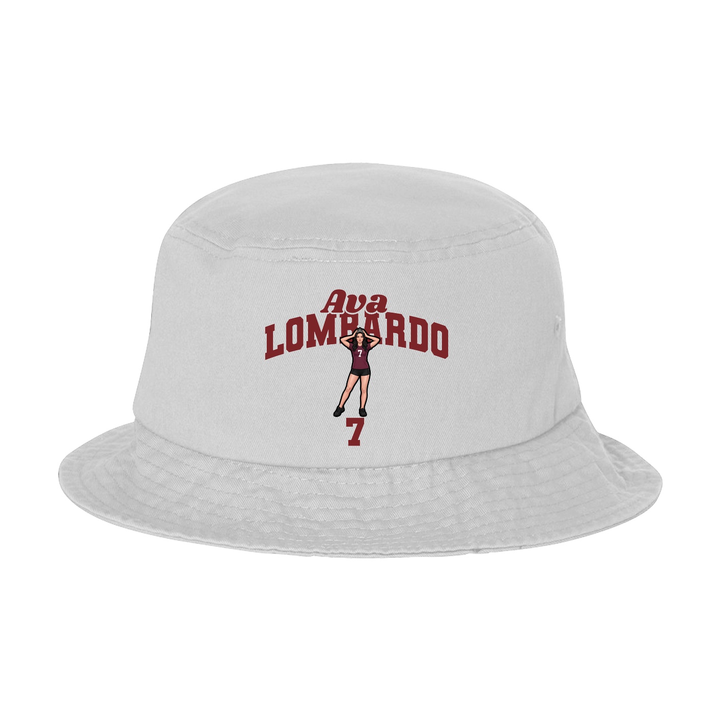 Bucket Cap — Signature Arch in White