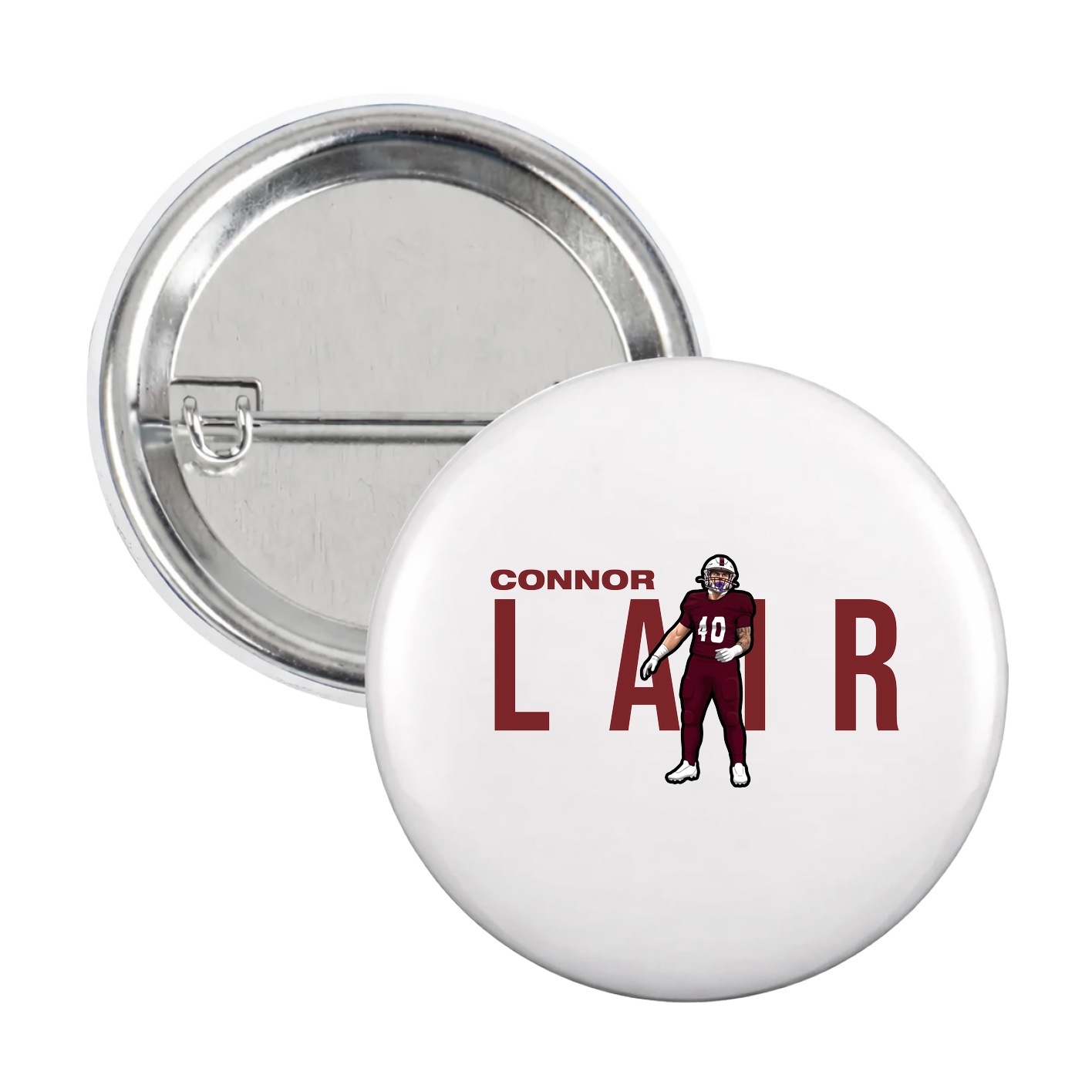 Game Day Button — Player Name in White