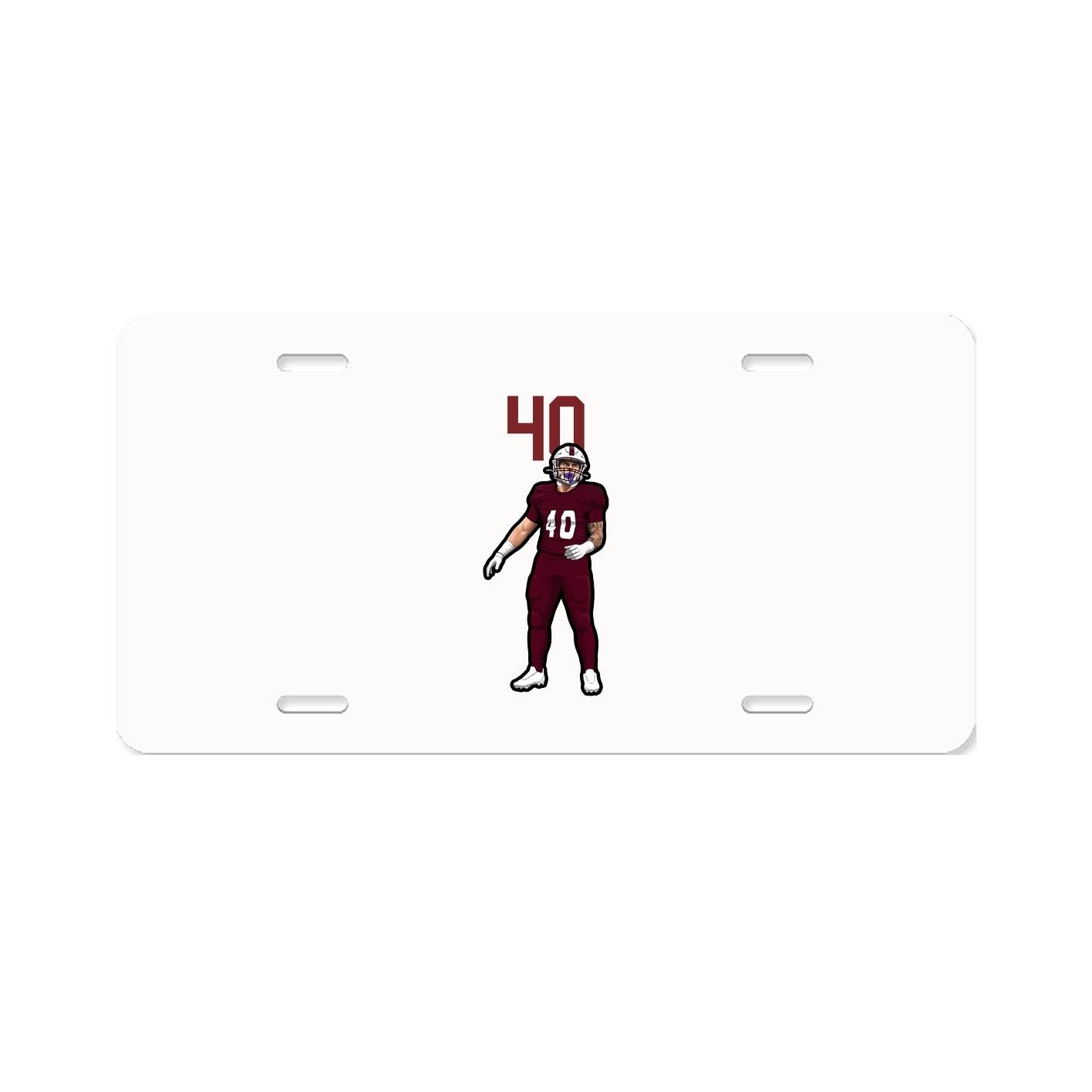 License Plate — Number Top in Classic