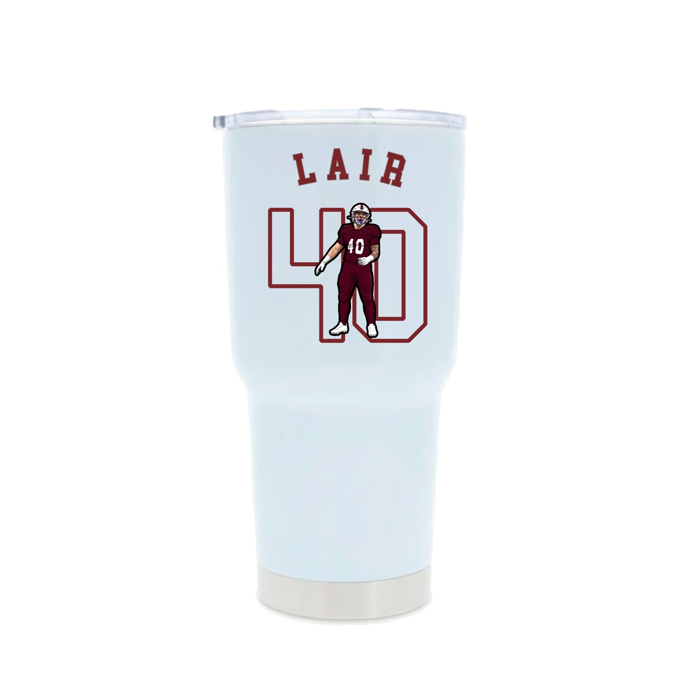 30oz Stainless Steel Tumbler — Shirsey Arch in White