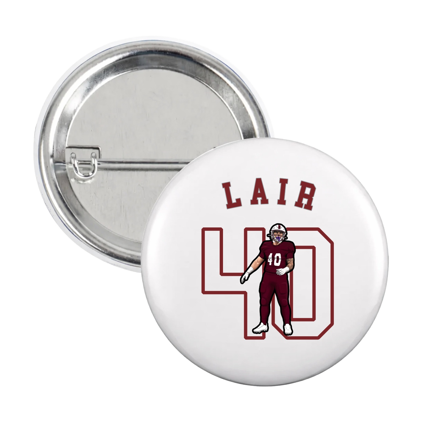 Game Day Button — Shirsey Arch in White