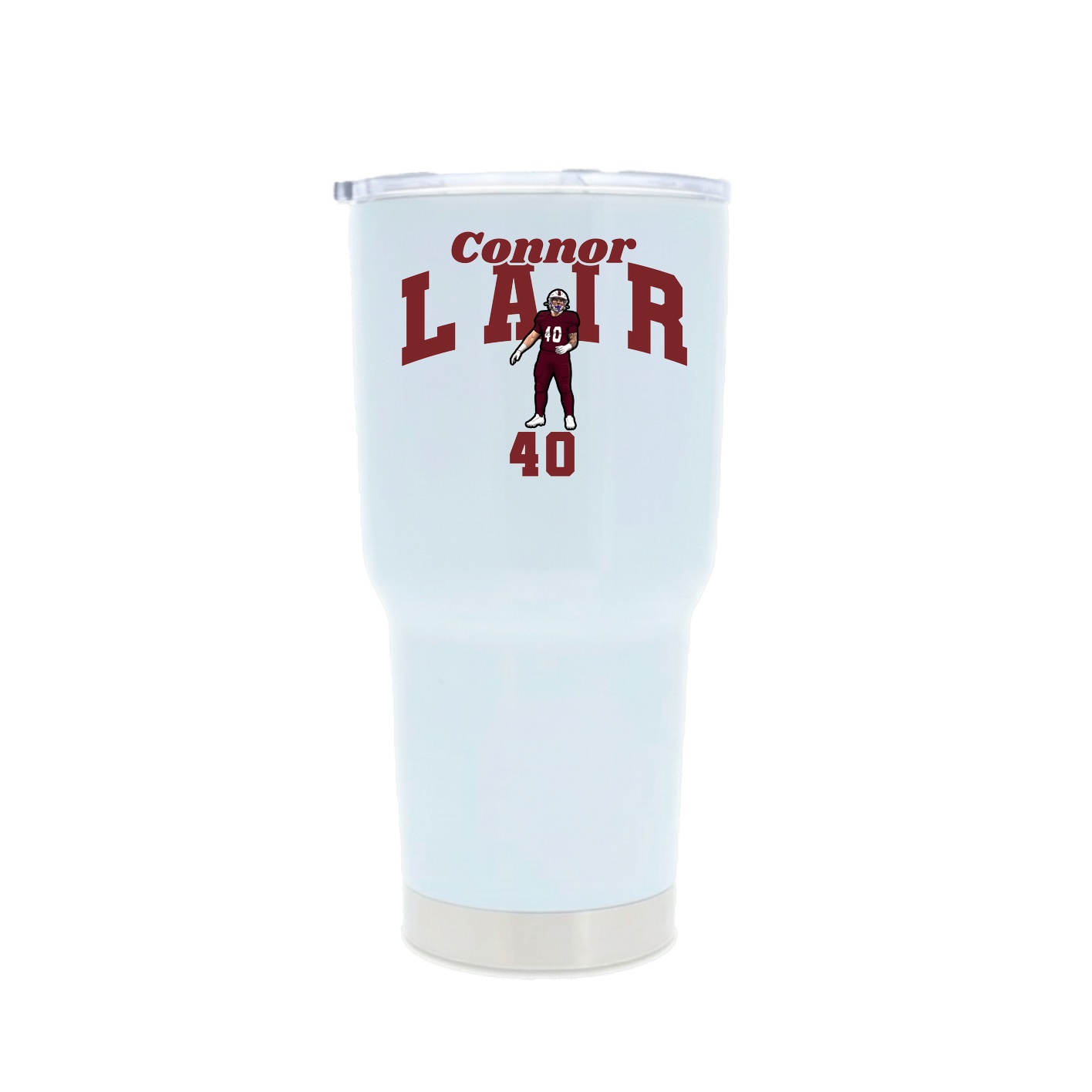 30oz Stainless Steel Tumbler — Signature Arch in White