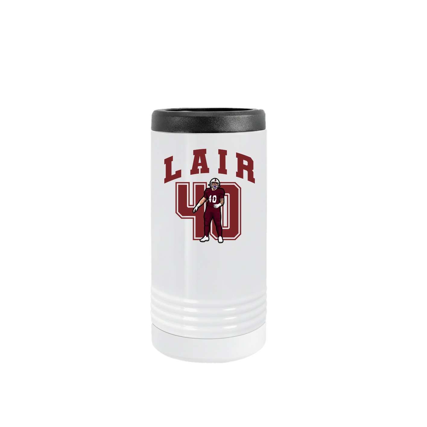 Slim Beverage Holder — Number in White