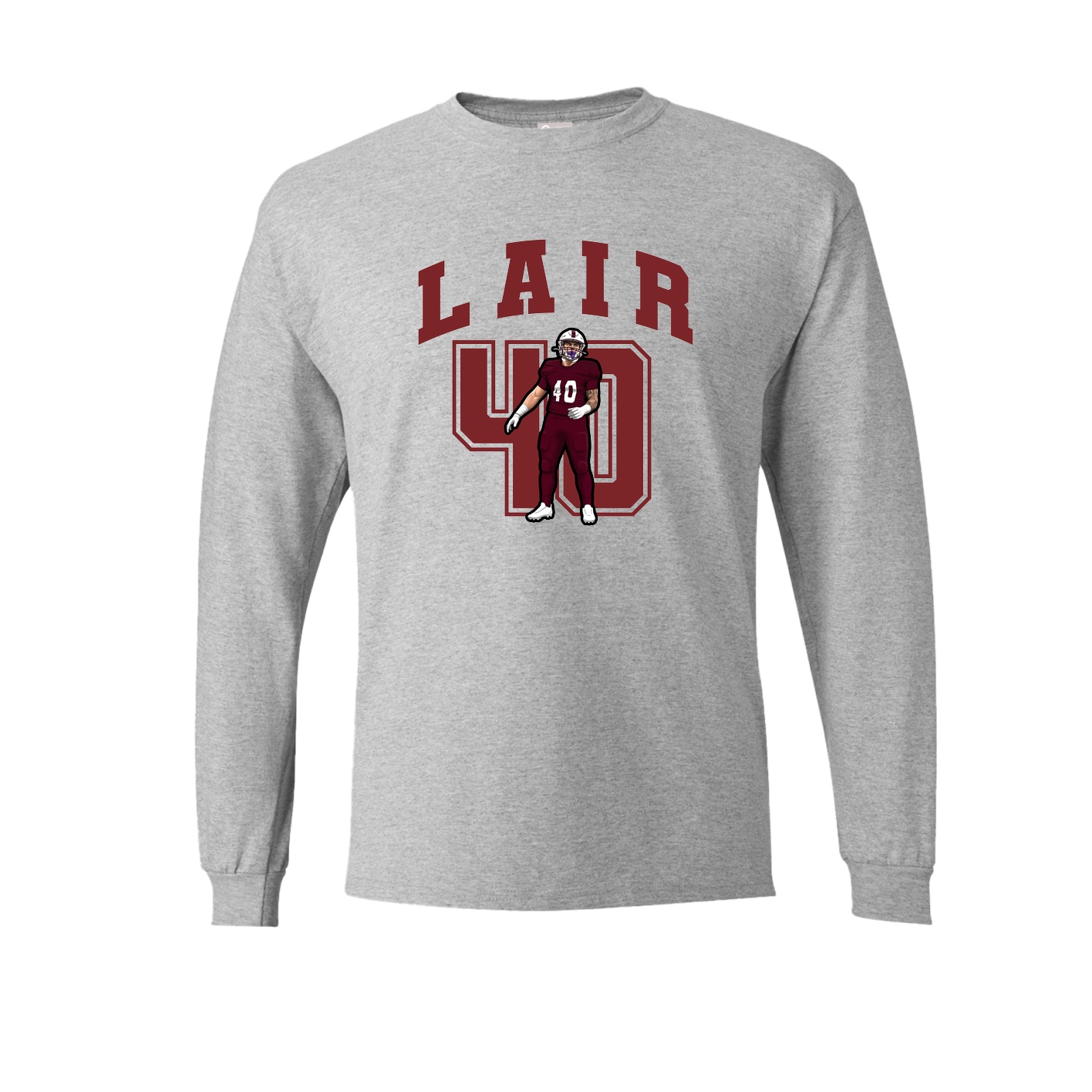 Long Sleeve Tee — Number in Grey
