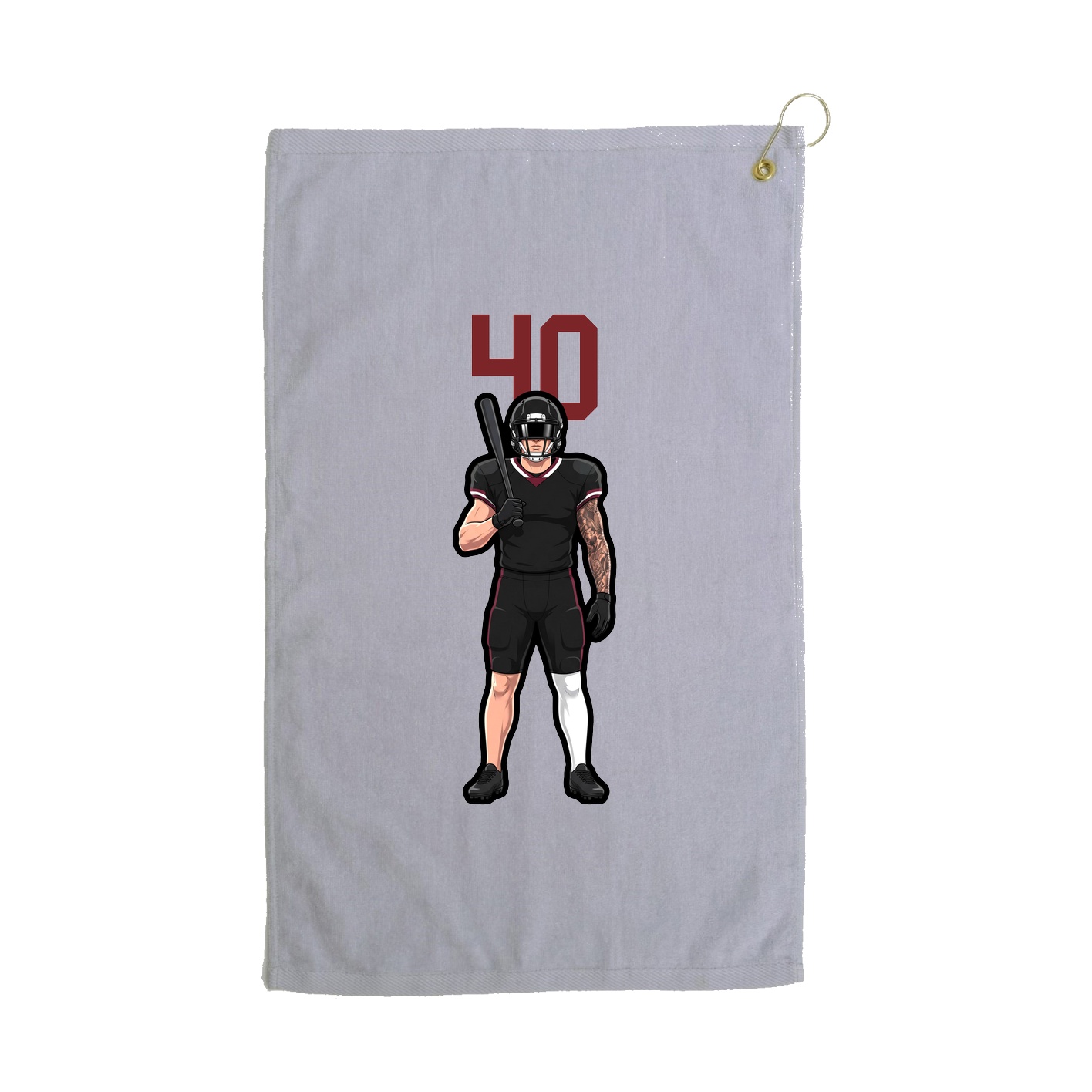 Golf Towel — Number Top in Grey