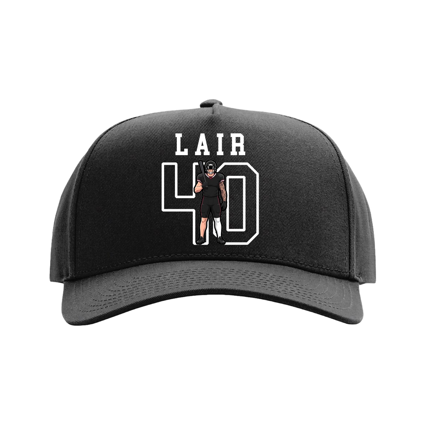 Full Fabric Five-Panel Champ Cap — Shirsey in Black