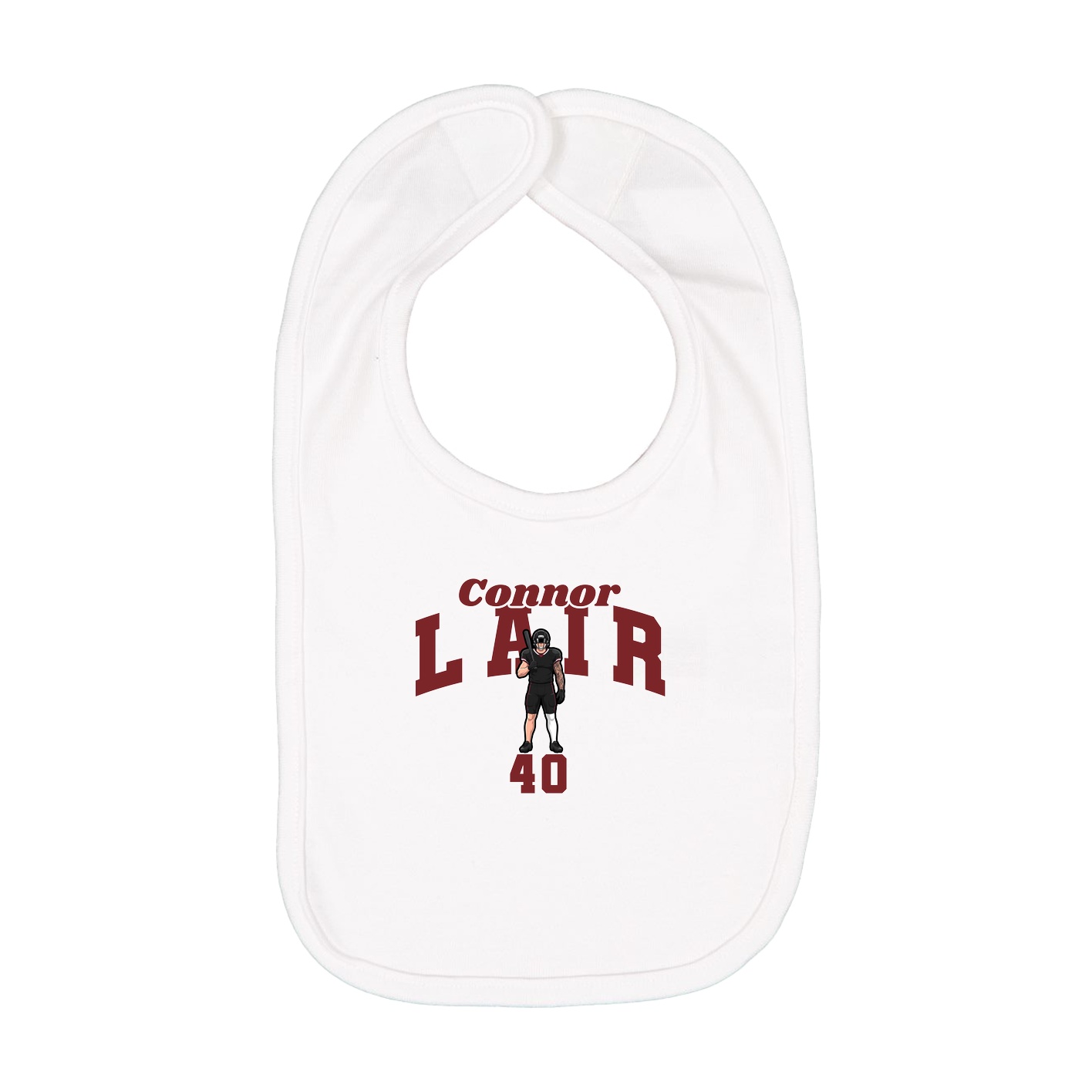 Infant Bib — Signature Arch in White