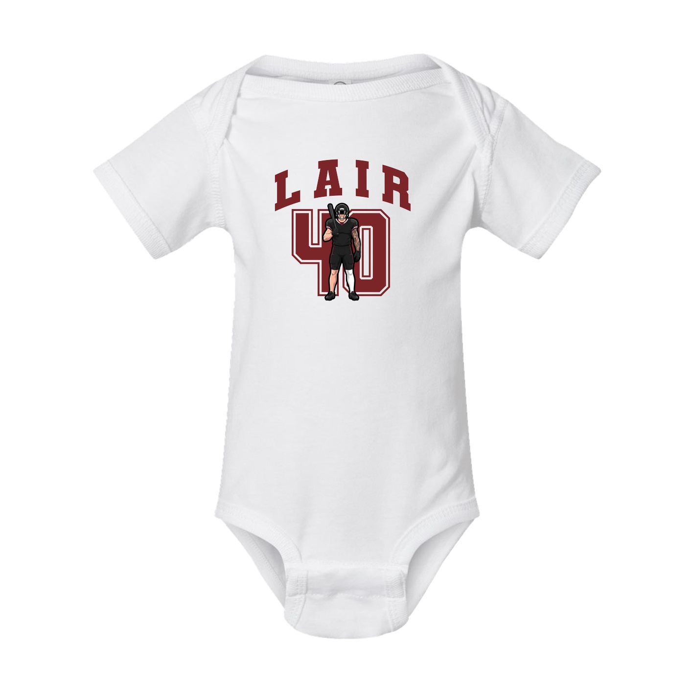 Baby Onesie — Number in White