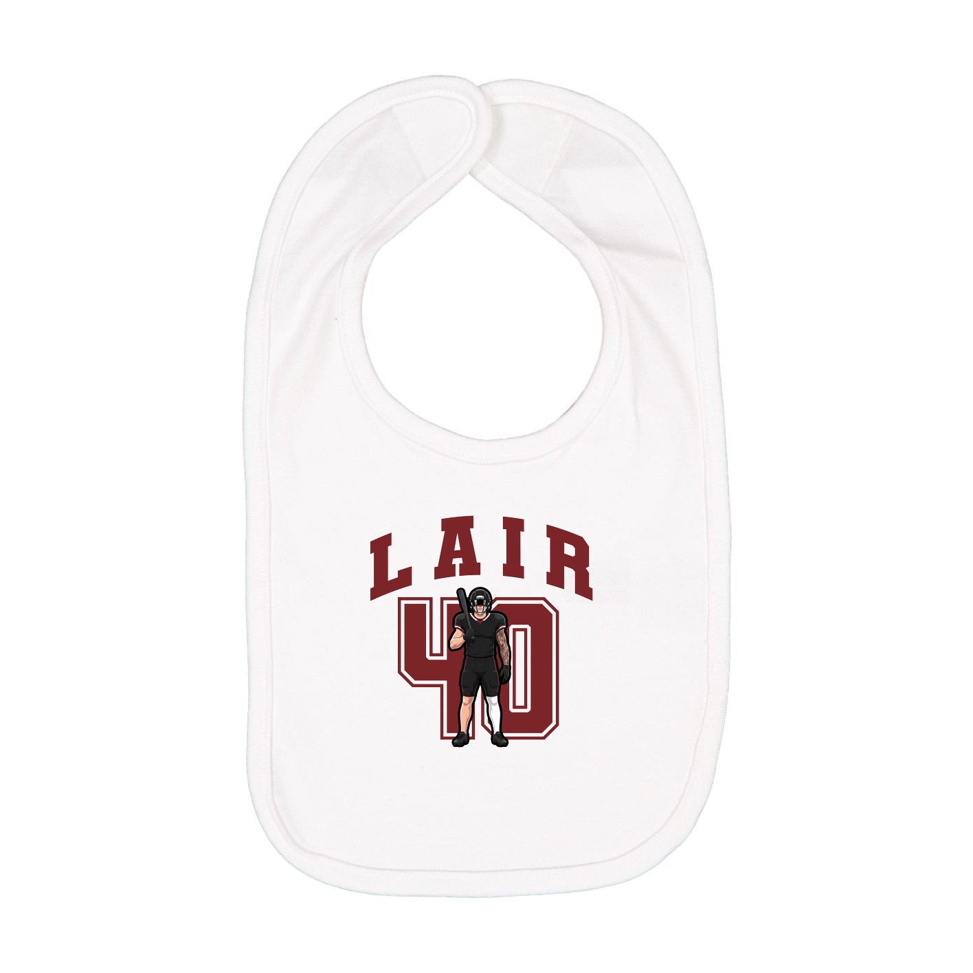 Infant Bib — Number in White