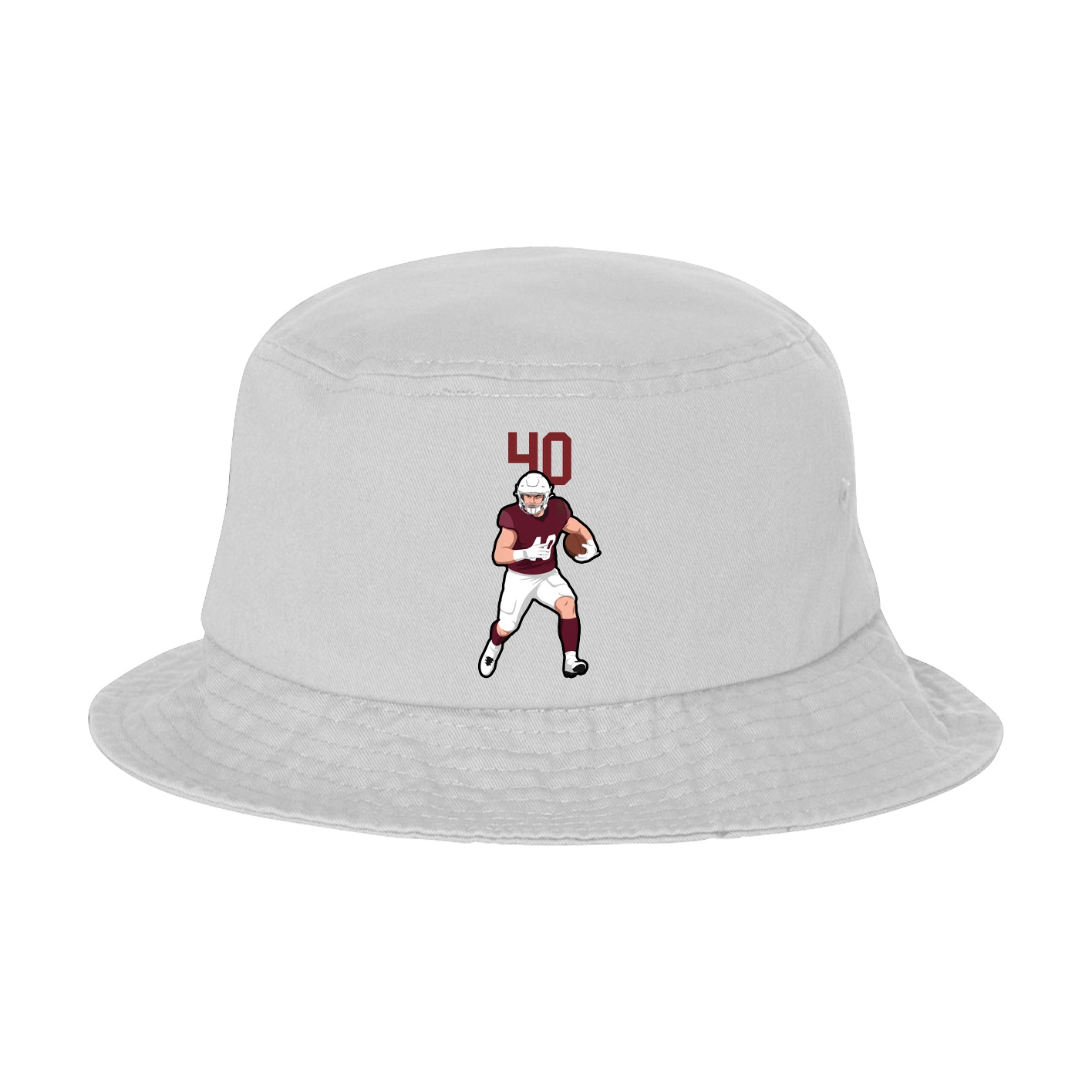 Bucket Cap — Number Top in White
