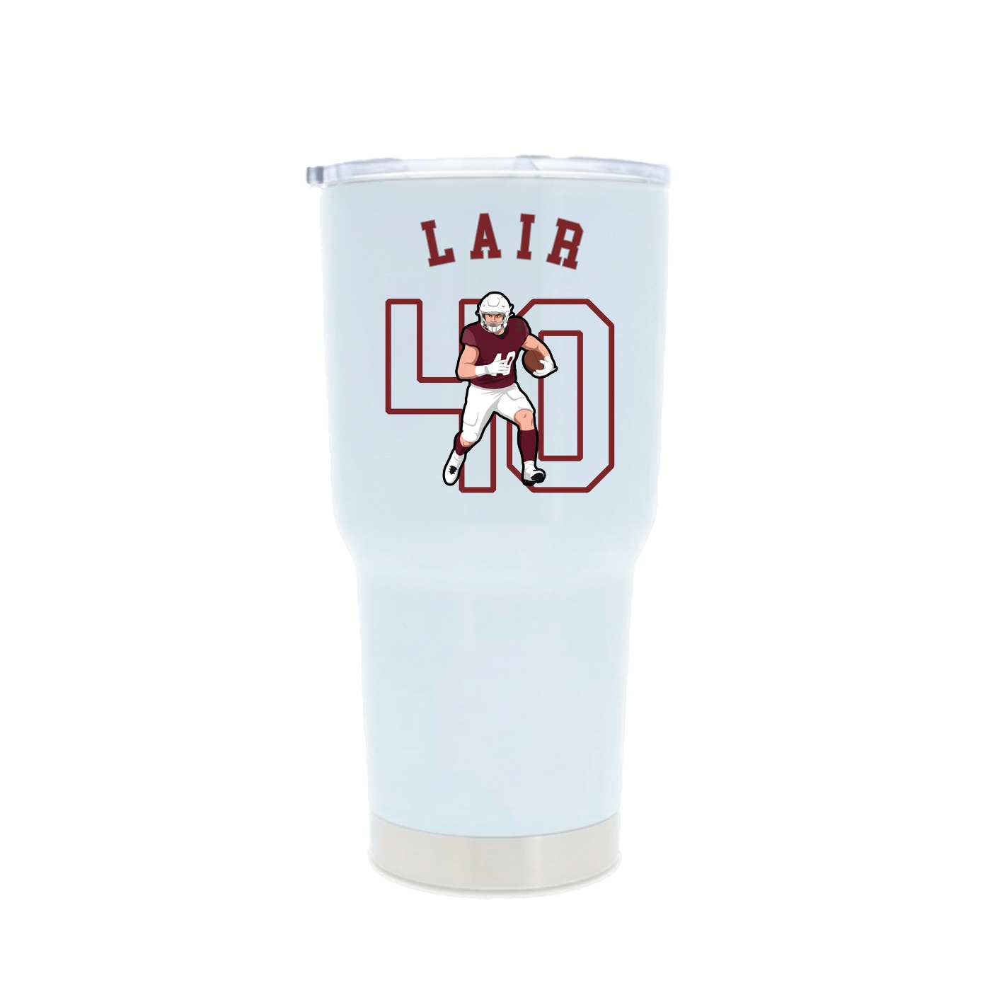 30oz Stainless Steel Tumbler — Shirsey Arch in White