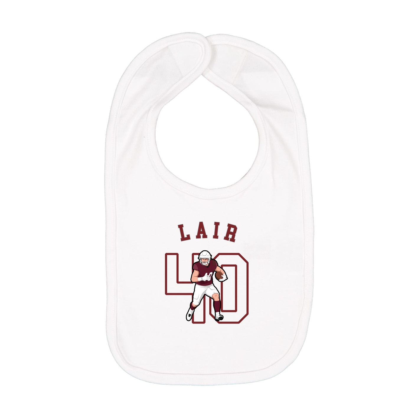 Infant Bib — Shirsey Arch in White