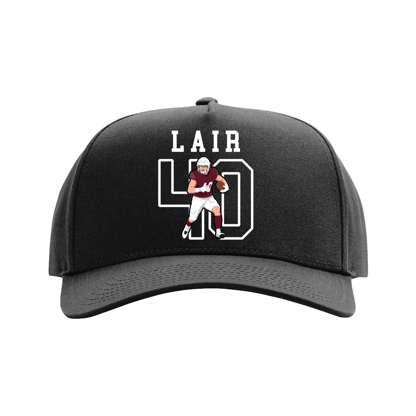 Full Fabric Five-Panel Champ Cap — Shirsey in Black