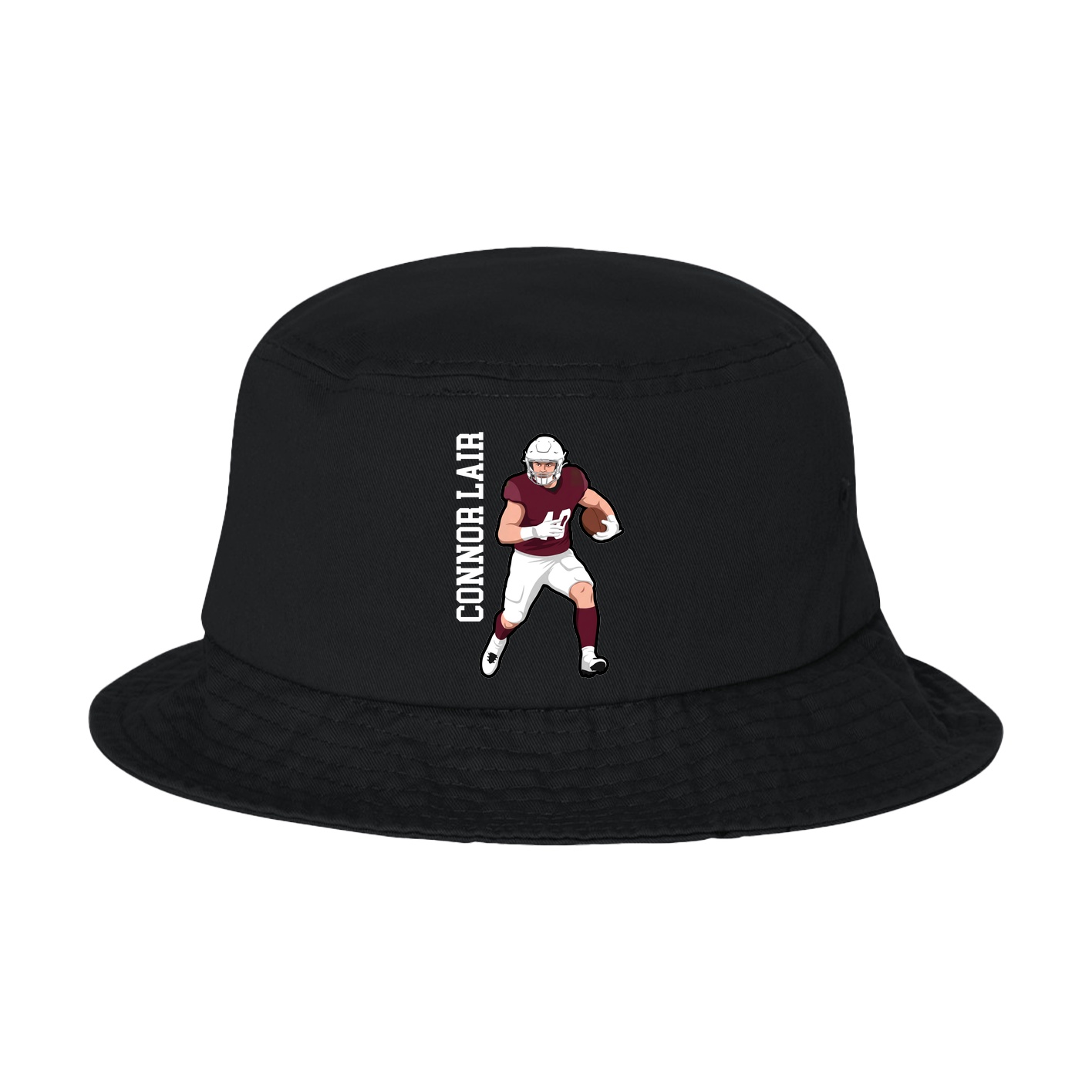 Bucket Cap — Name Vertical in Black