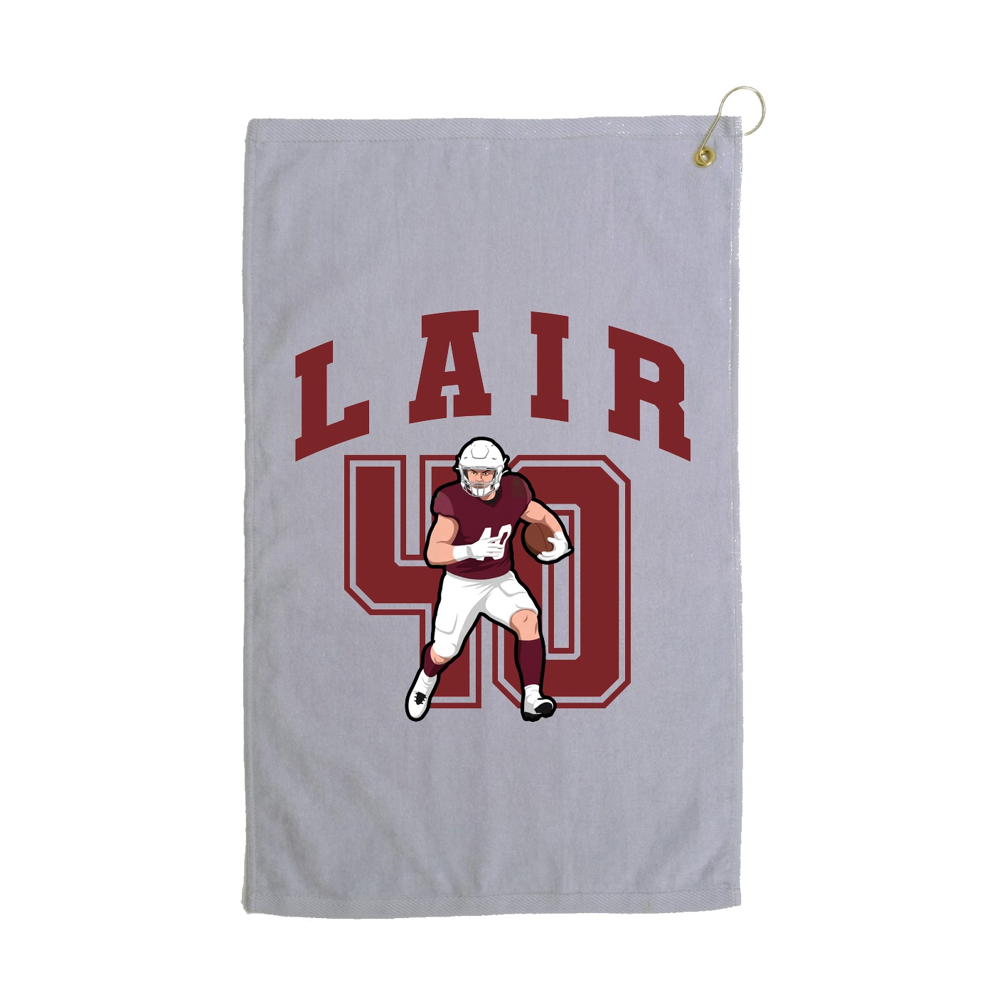Golf Towel — Number in Grey