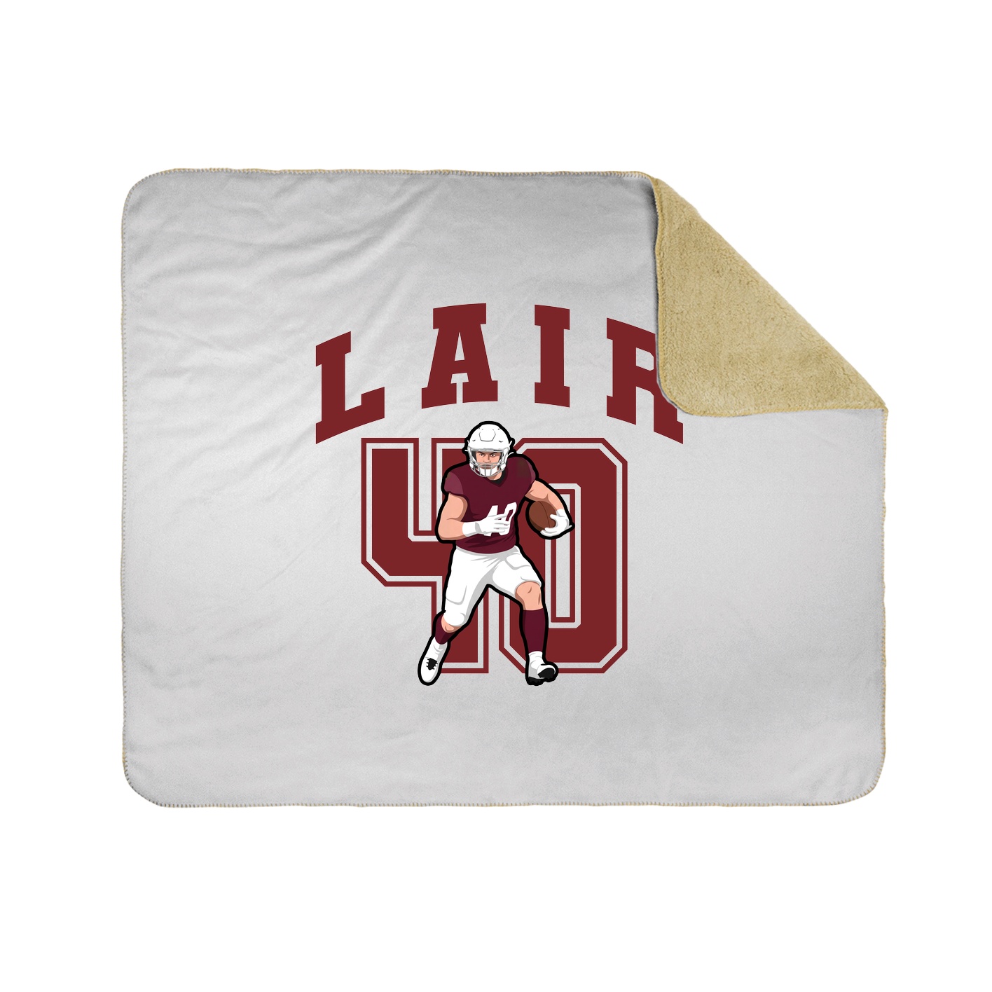 Throw Blanket — Number in White