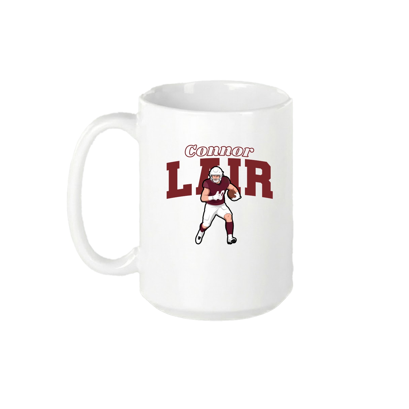 15oz Coffee Mug — Name Arch in White