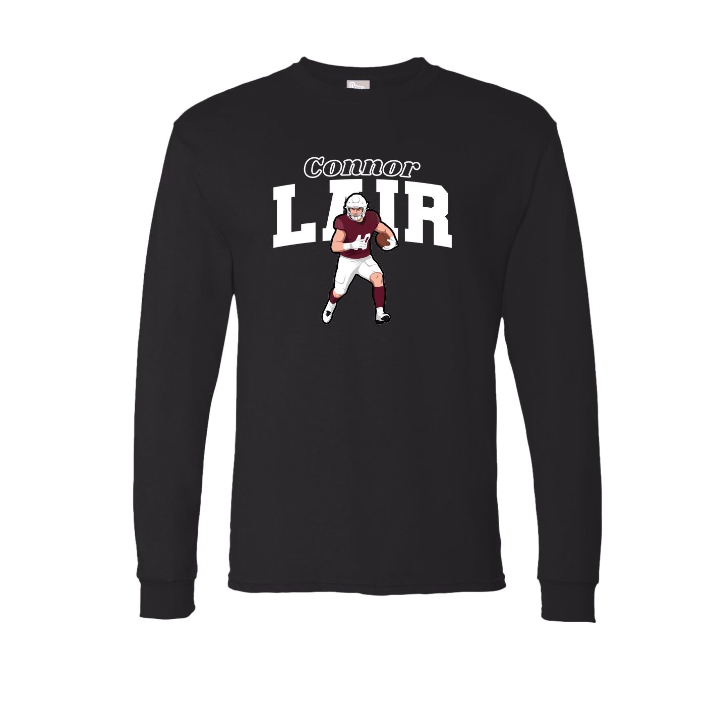 Long Sleeve Tee — Name Arch in Black