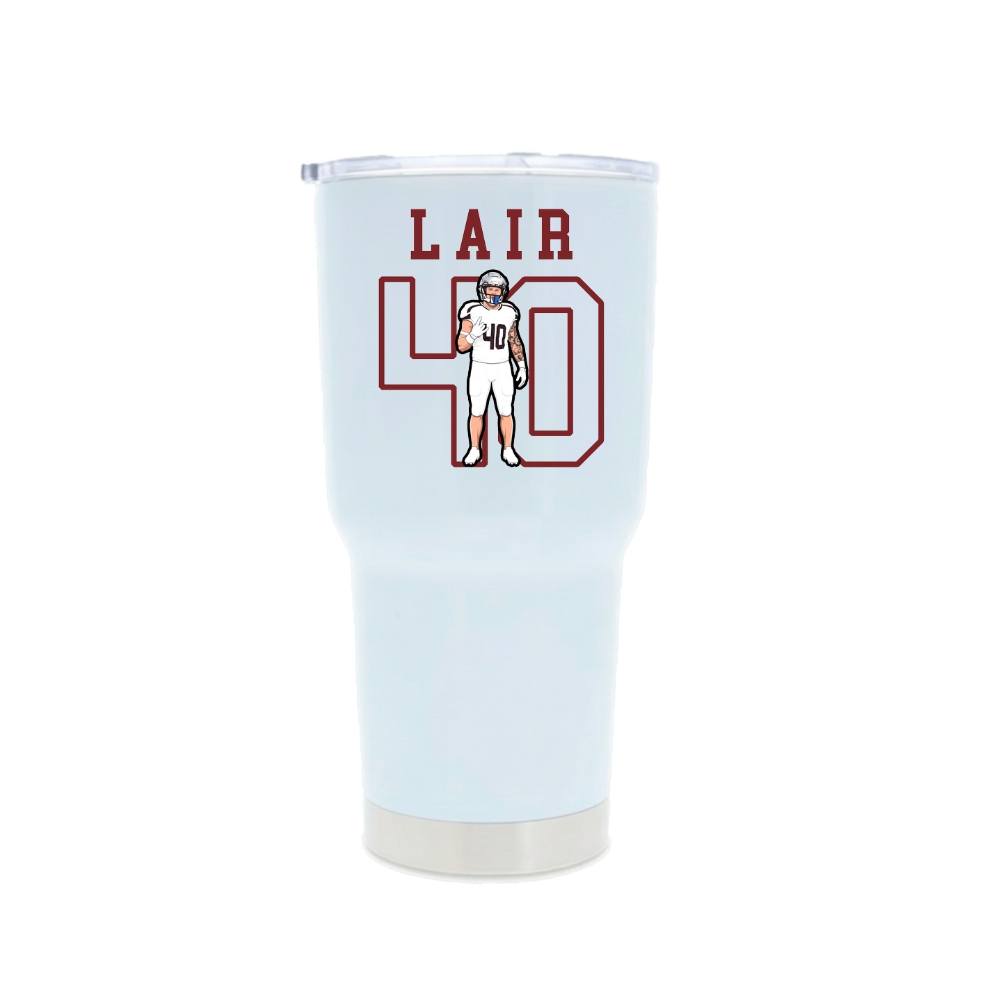 30oz Stainless Steel Tumbler — Shirsey in White