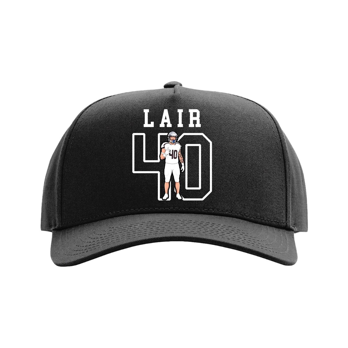 Full Fabric Five-Panel Champ Cap — Shirsey in Black