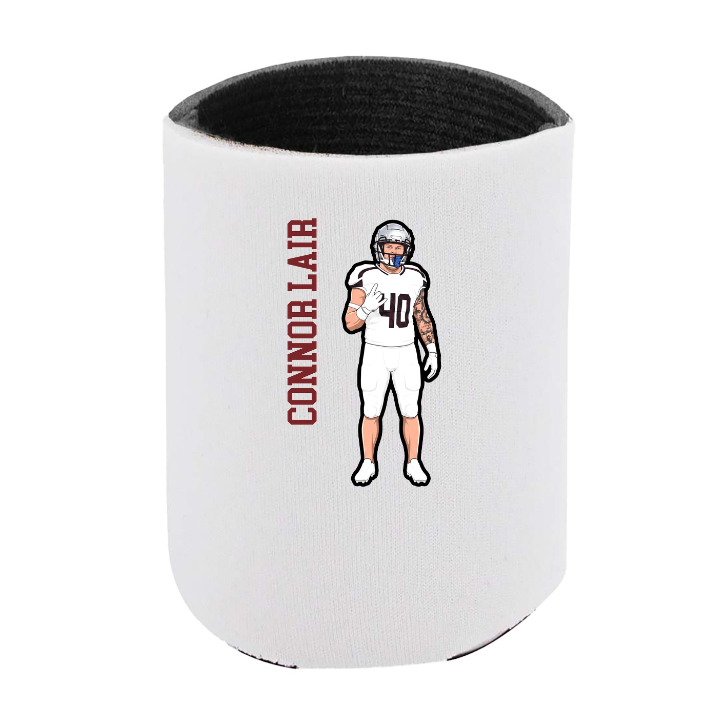 Can Holder — Name Vertical in White