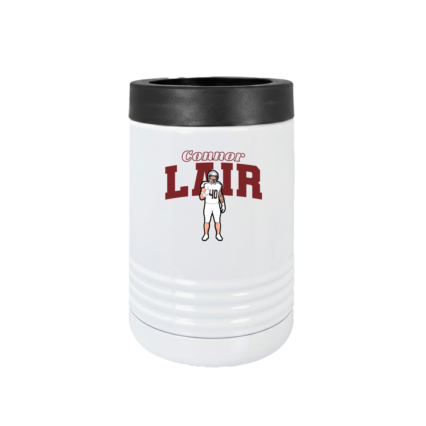 Beverage Holder — Name Arch in White