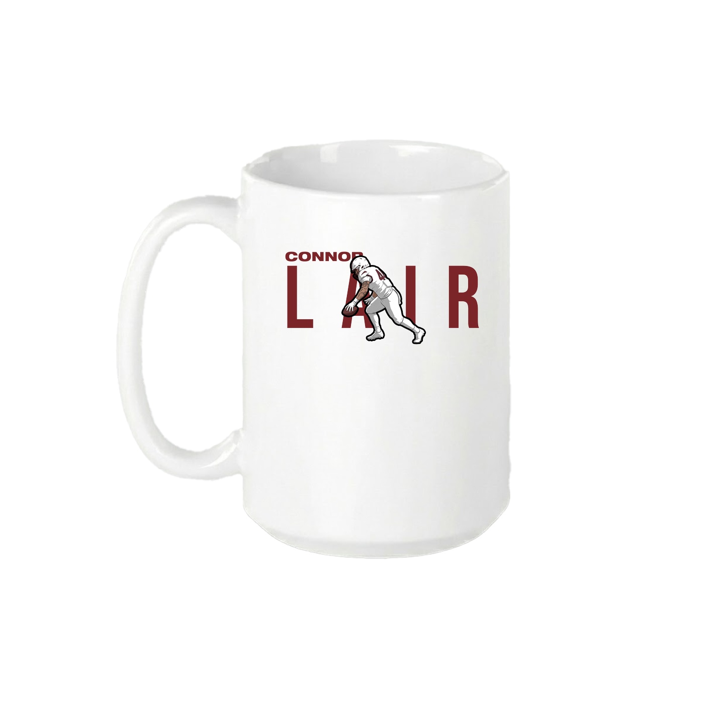 15oz Coffee Mug — Player Name in White