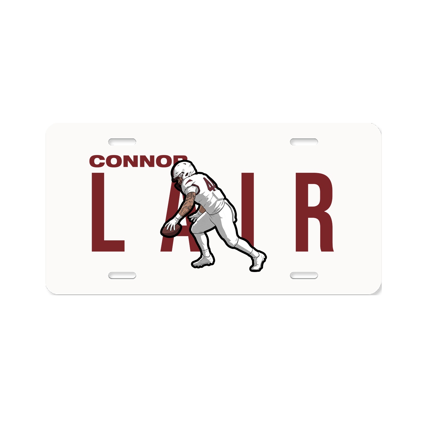 License Plate — Player Name in Classic