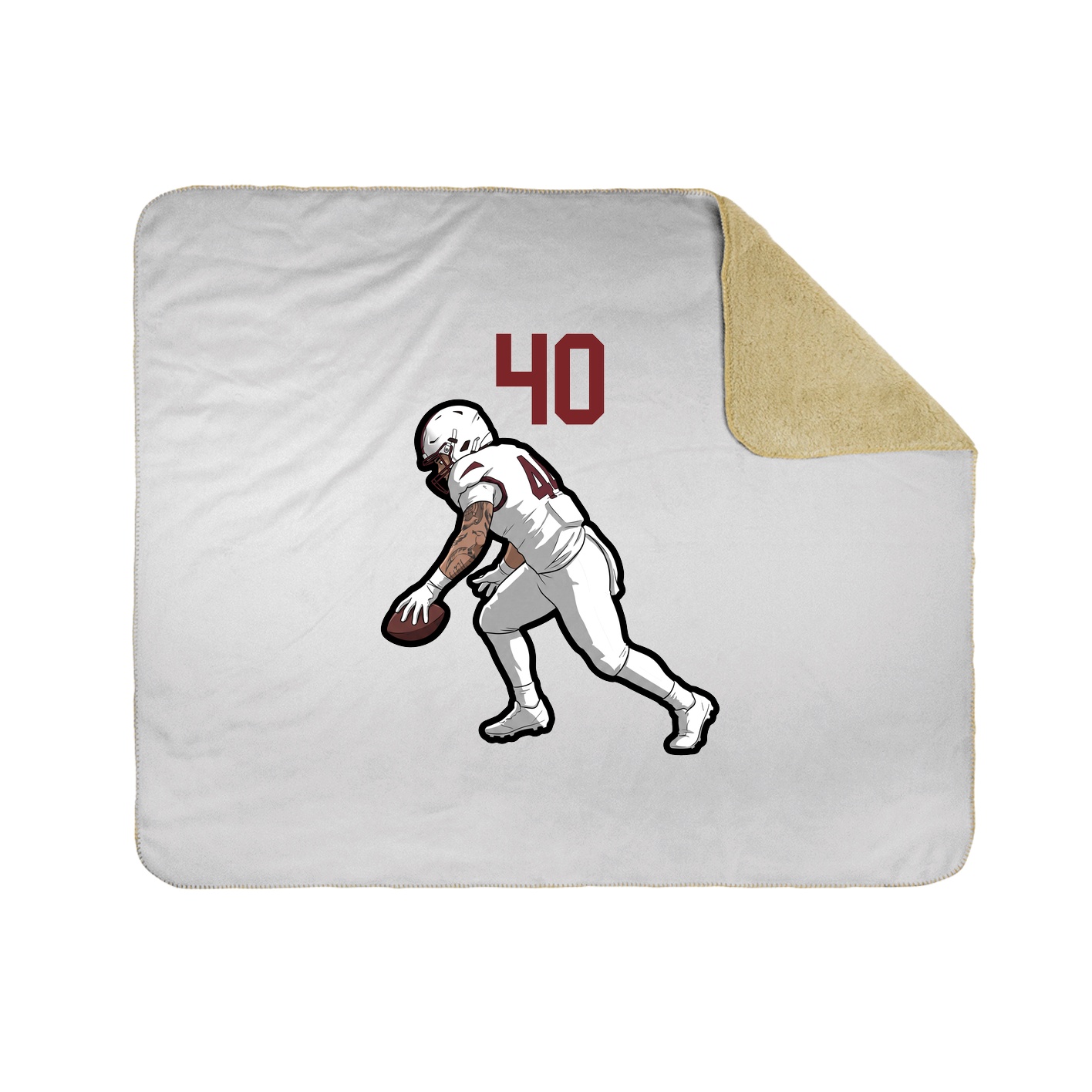 Throw Blanket — Number Top in White