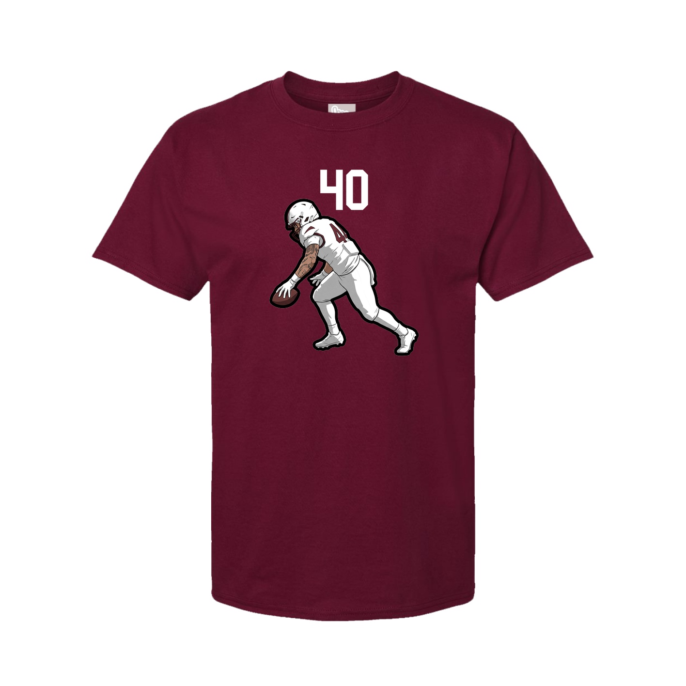 Youth Tee — Number Top in Cardinal