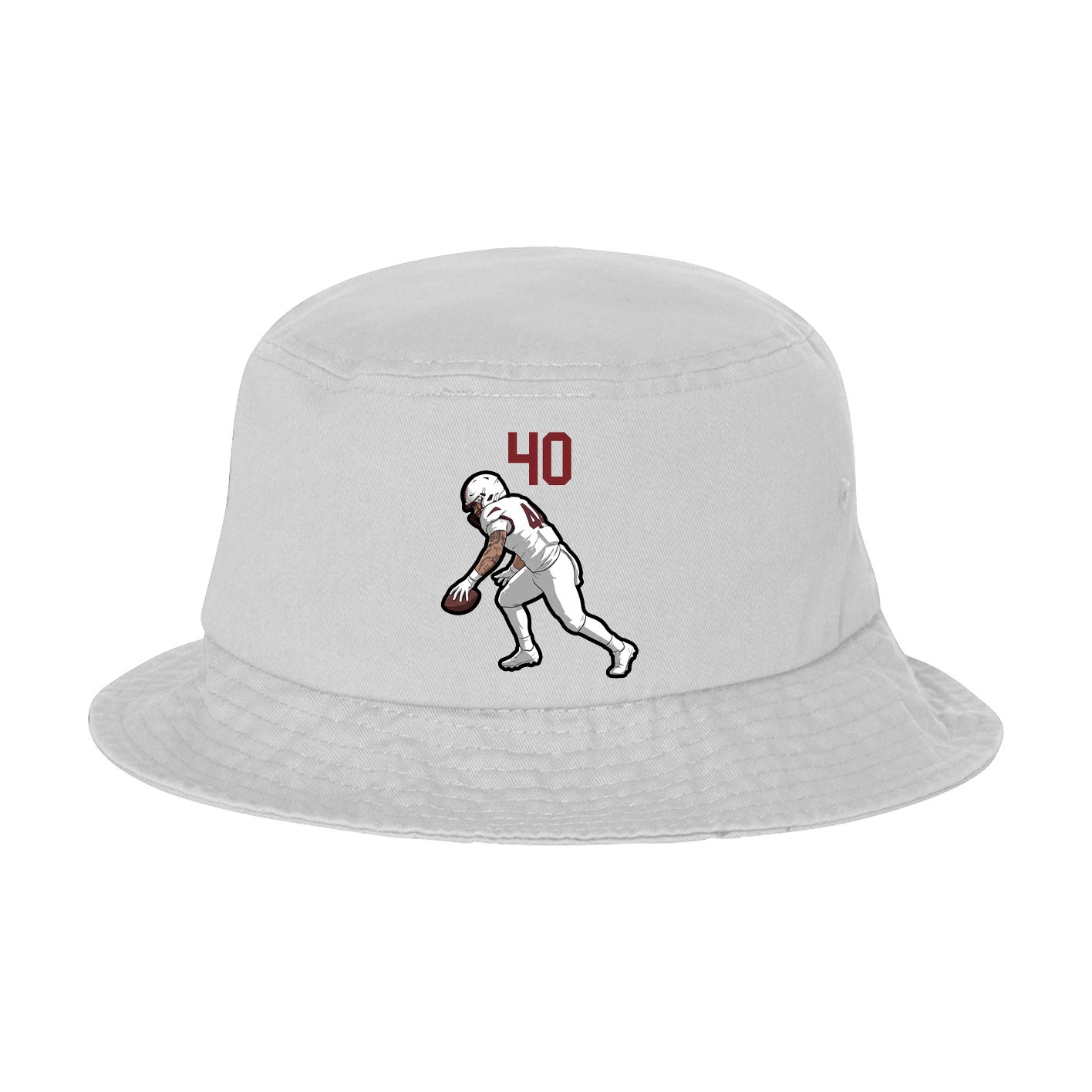 Bucket Cap — Number Top in White