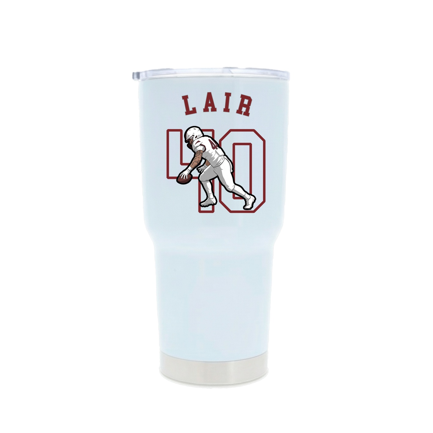 30oz Stainless Steel Tumbler — Shirsey Arch in White
