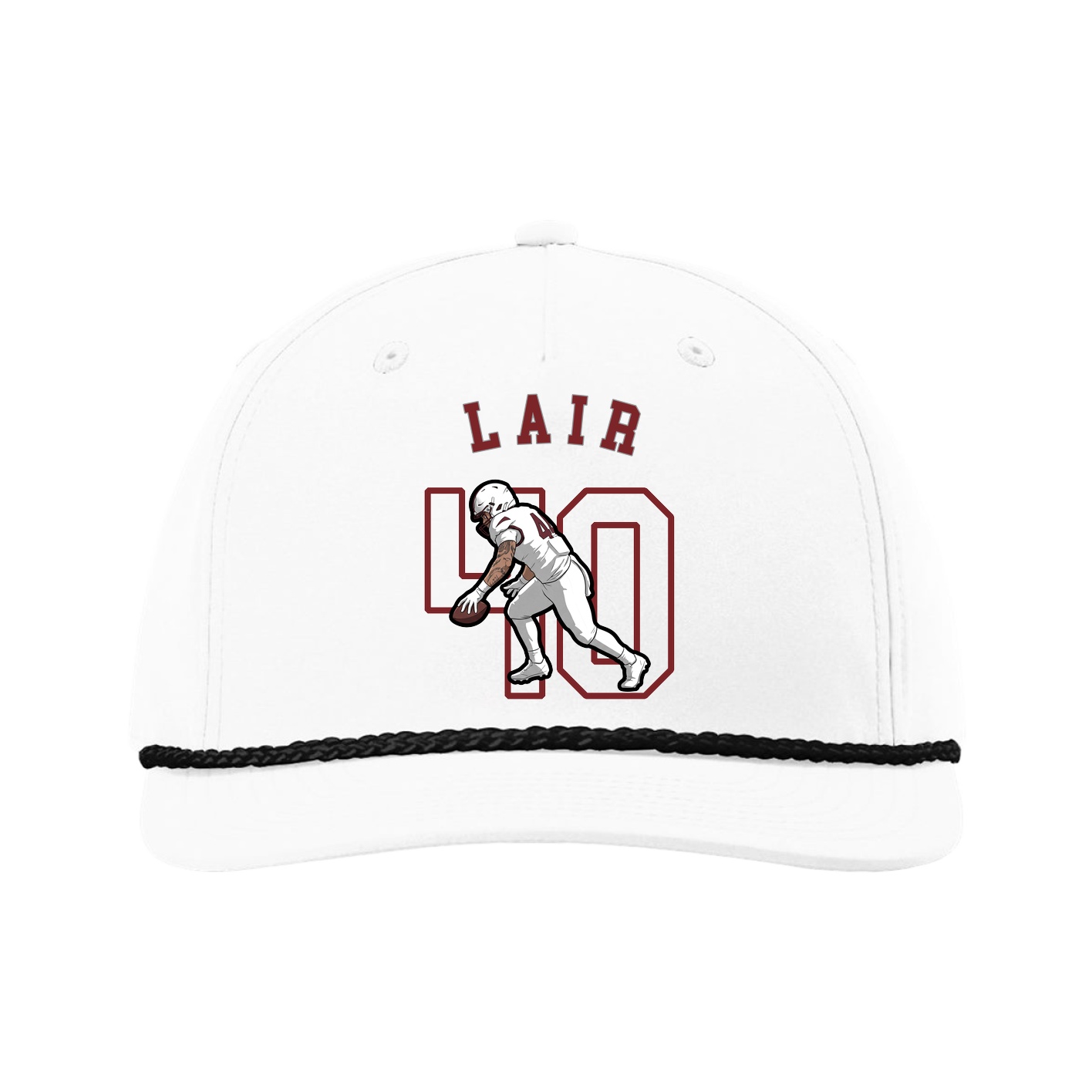 Five-Panel Classic Rope Cap — Shirsey Arch in White