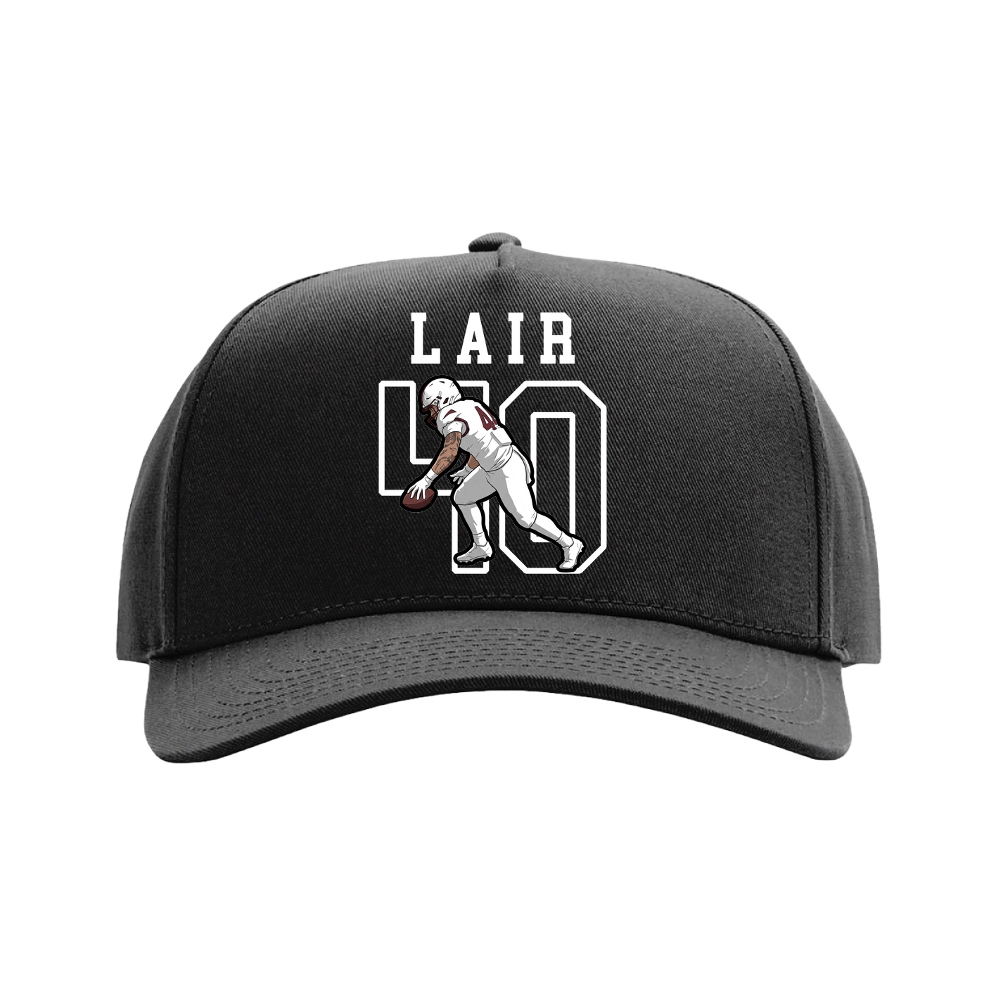 Full Fabric Five-Panel Champ Cap — Shirsey in Black