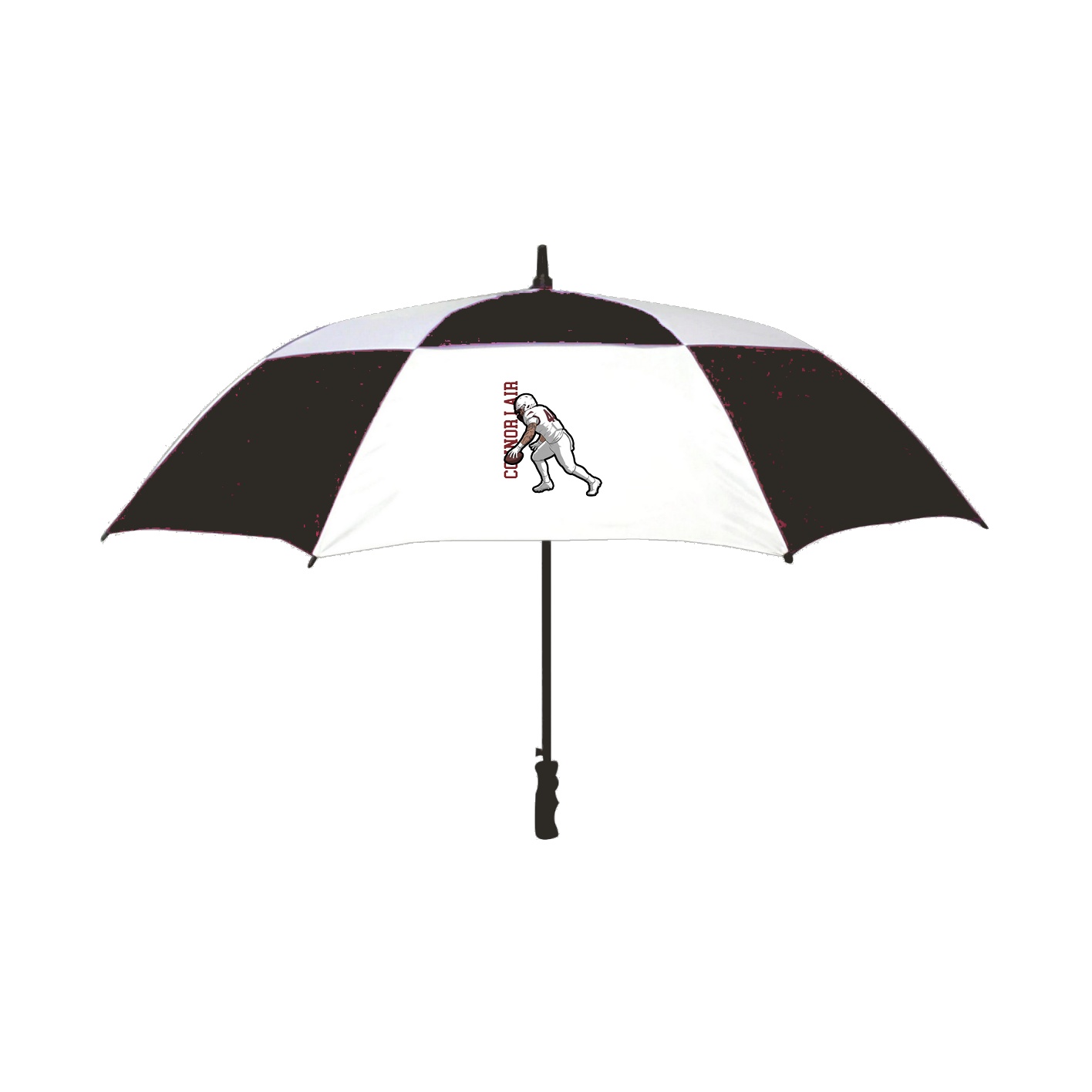 Golf Umbrella — Name Vertical in Black