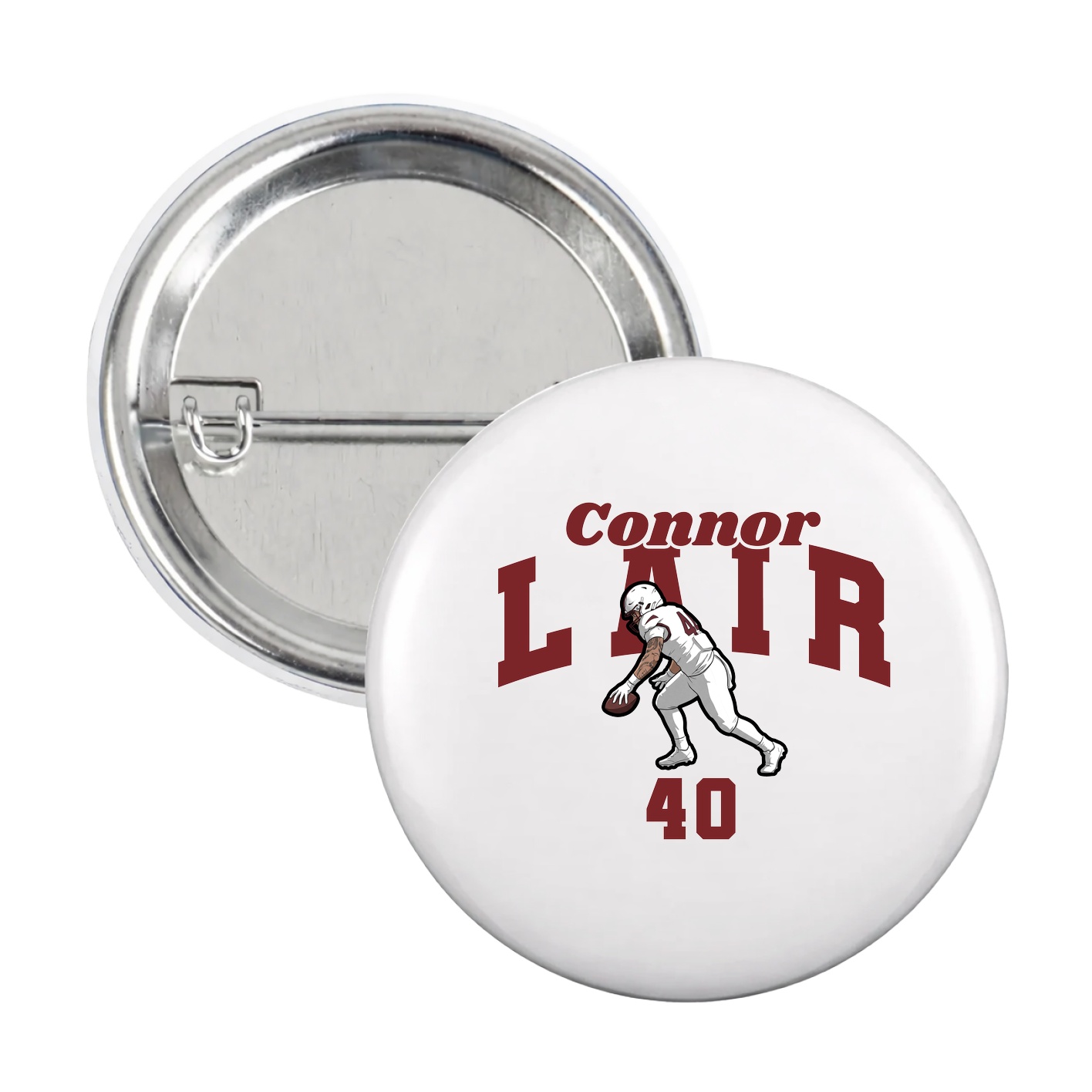Game Day Button — Signature Arch in White